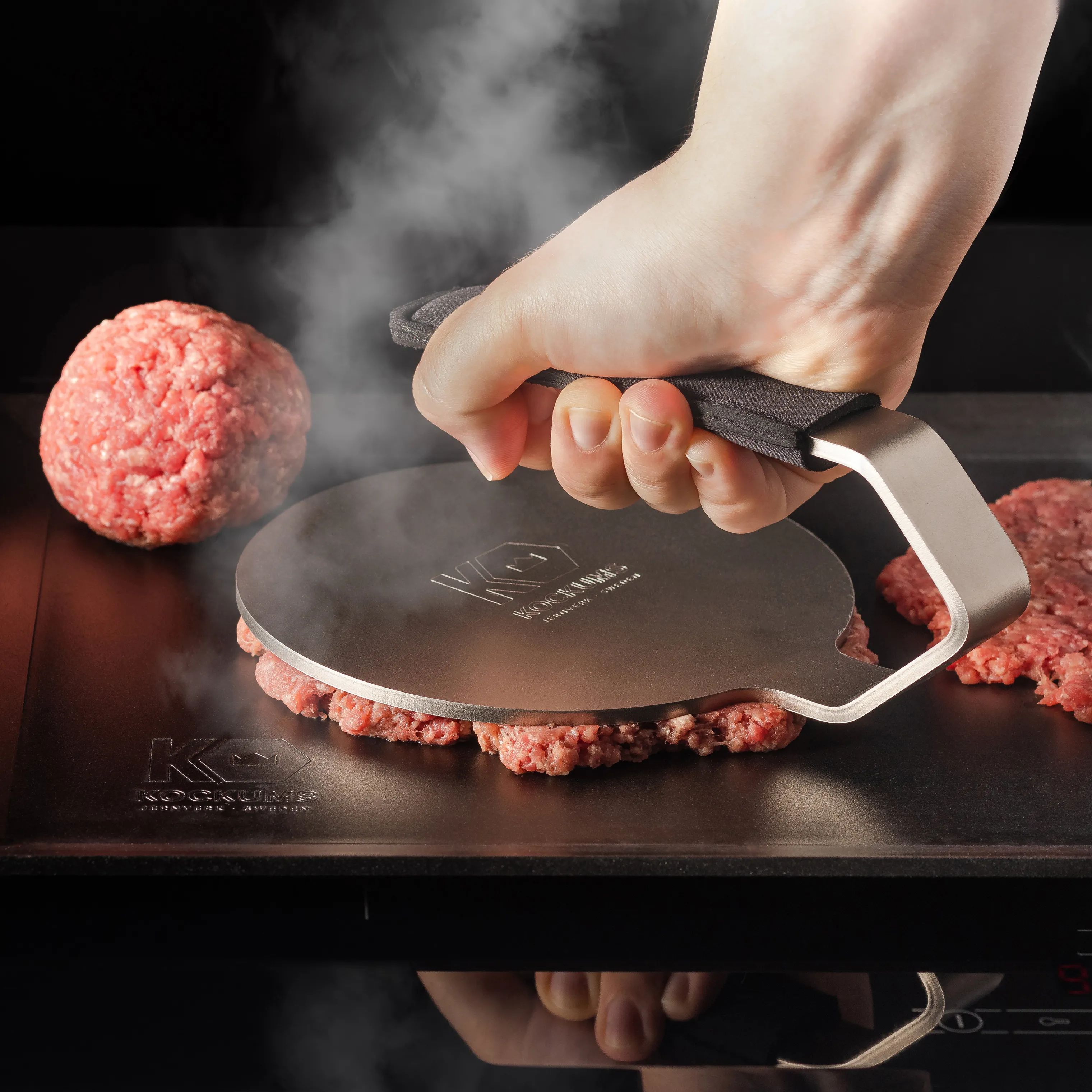 Kockums Jernverk Øvrigt grilltilbehør Burgerpresser i Neopren håndtag, 2