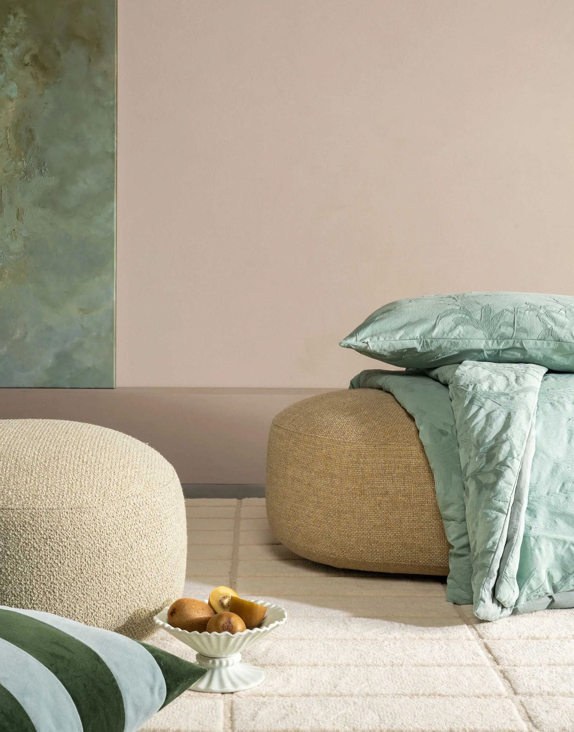 Essenza Sengetæpper Claudine Sengetæppe i Dusty teal, B220 x L265 cm, 4