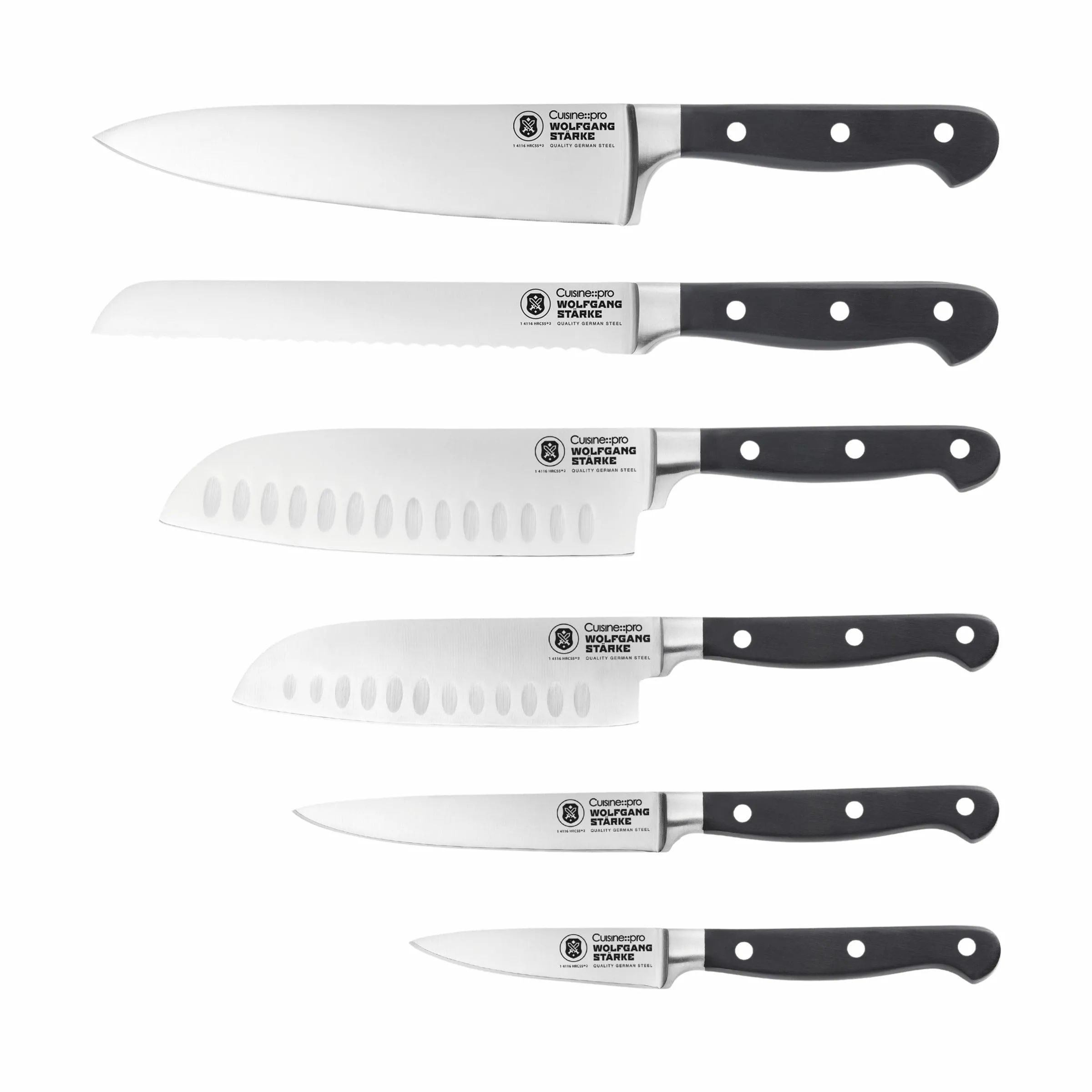 THE CUSTOM CHEF™ Knivblokke med knive Cuisine::pro® WOLFGANG
STARKE™ Cuisine::pro WOLFGANG STARKE™ Knivblok i Brun/klar, 4