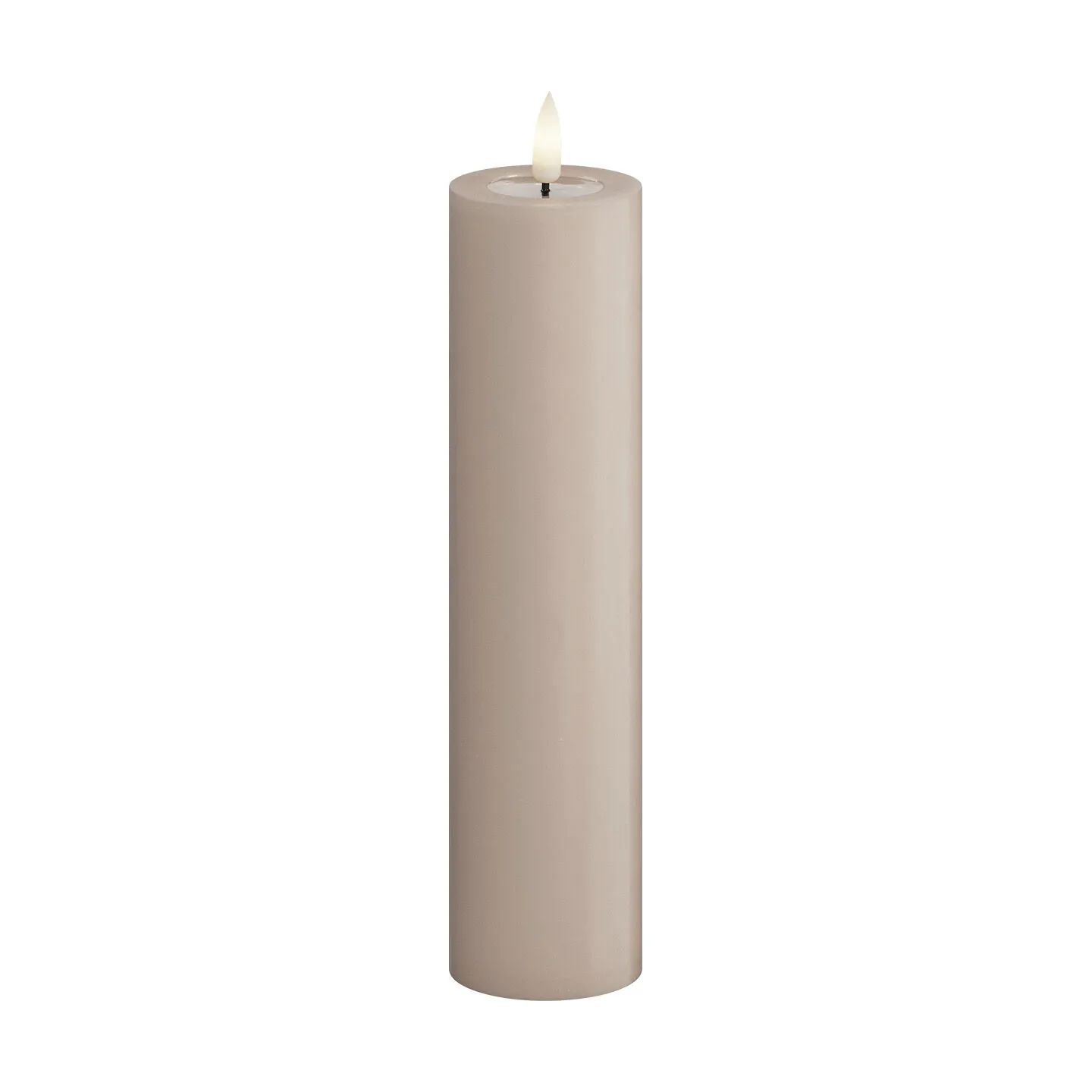 Deluxe Homeart LED-lys Real Flame LED Bloklys i Rose, 20 cm, 1