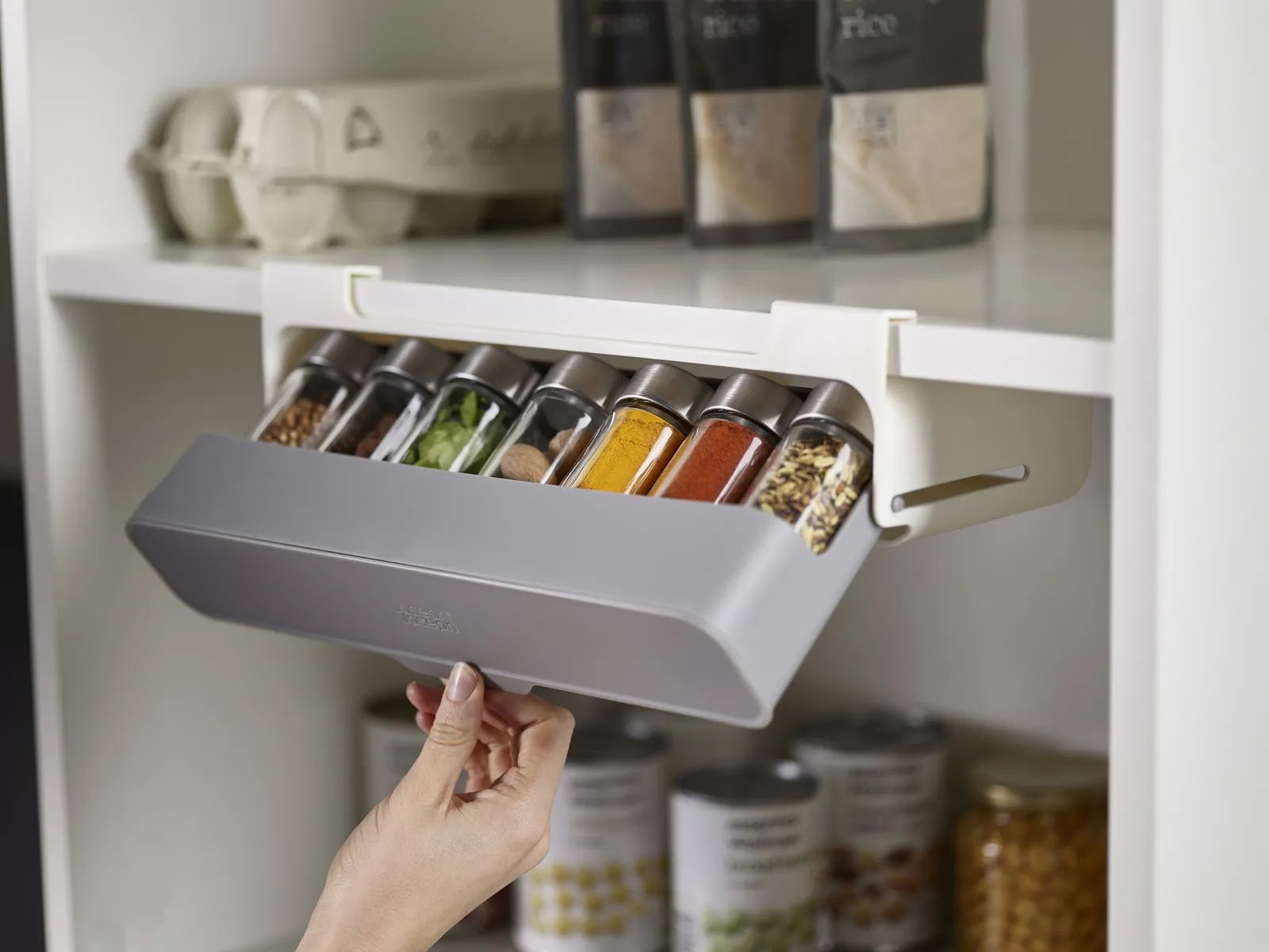 Joseph Joseph Opbevaringsbokse Cupboardstore Køkkenopbevaring i Grå, B32 x L13,5 cm, 3