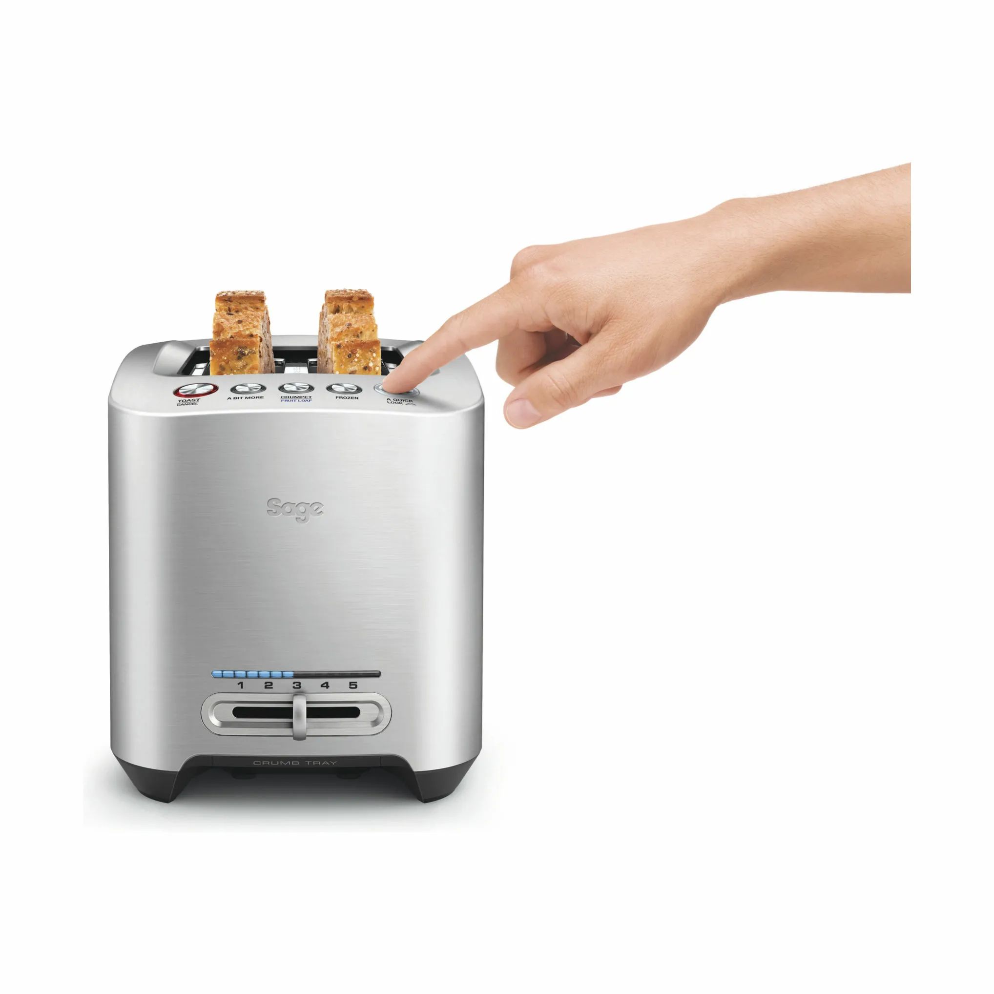 Sage Brødristere The Smart Toast 2 Slice Brødrister i Stål, 2