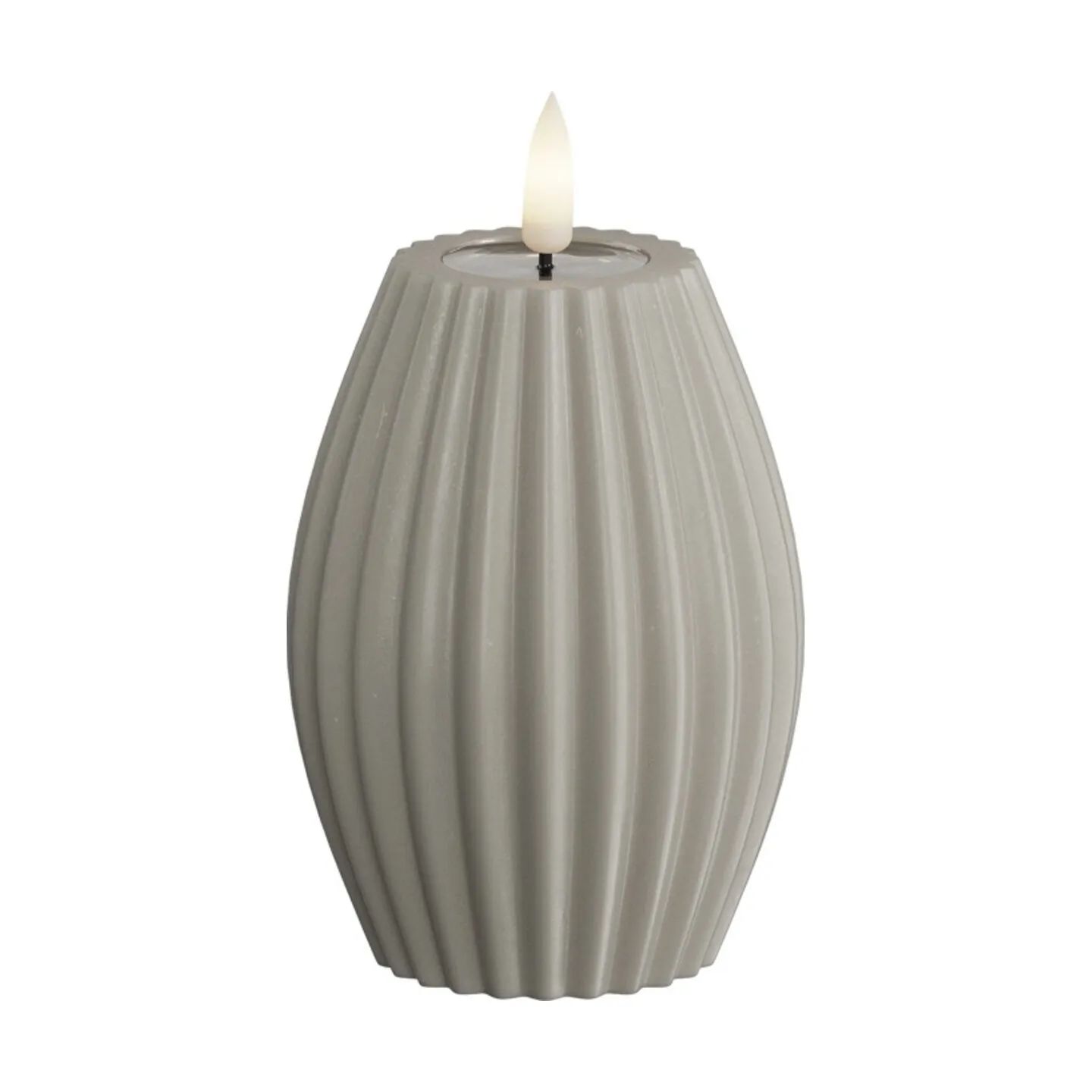 Deluxe Homeart LED-lys Real Flame Flame LED Rillelys i Sand, H10 x Ø7,5 cm, 1