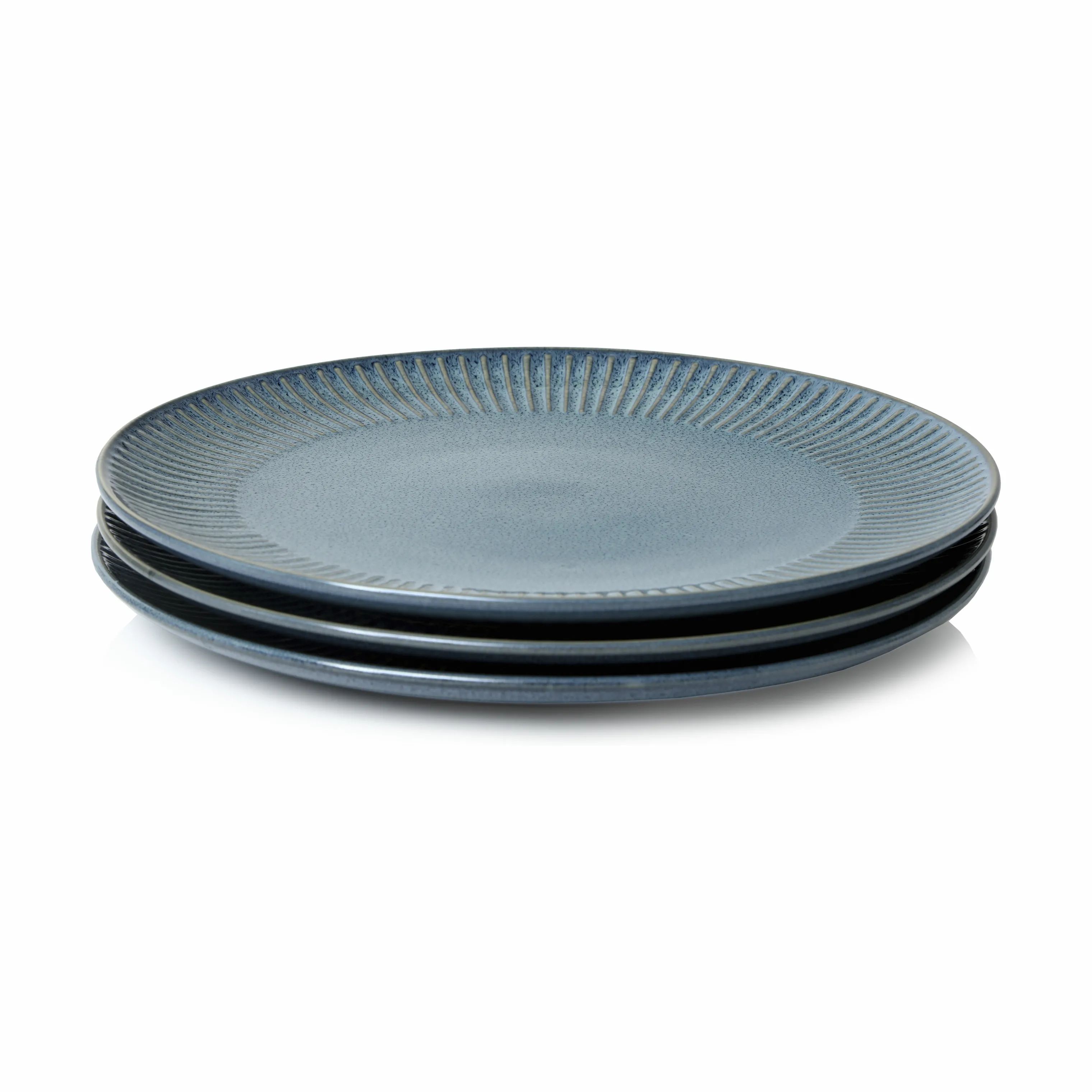 CASA Living Middagstallerkener Sofia Riflet Tallerken i Blå, 27 cm, 5