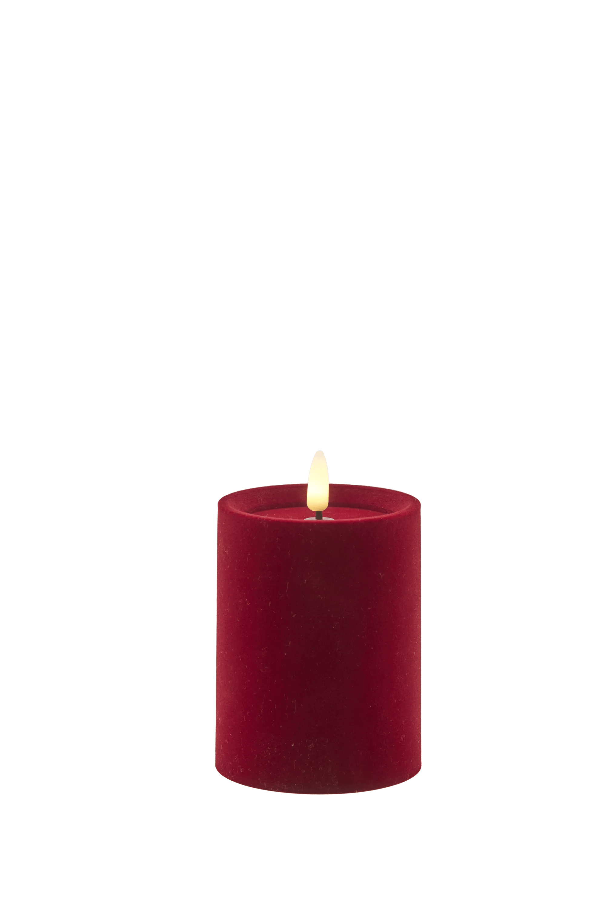 Sirius LED-lys Sille Velour LED Bloklys i Rød, 10 cm, 1