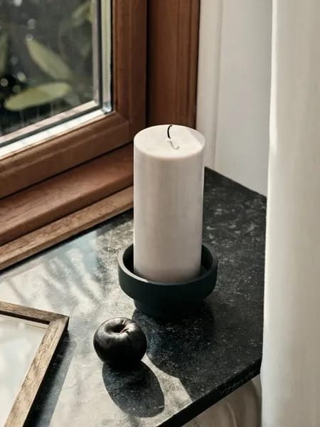 Broste Copenhagen Bloklysestage Anker Lysestage i Sort, 7 cm, 2