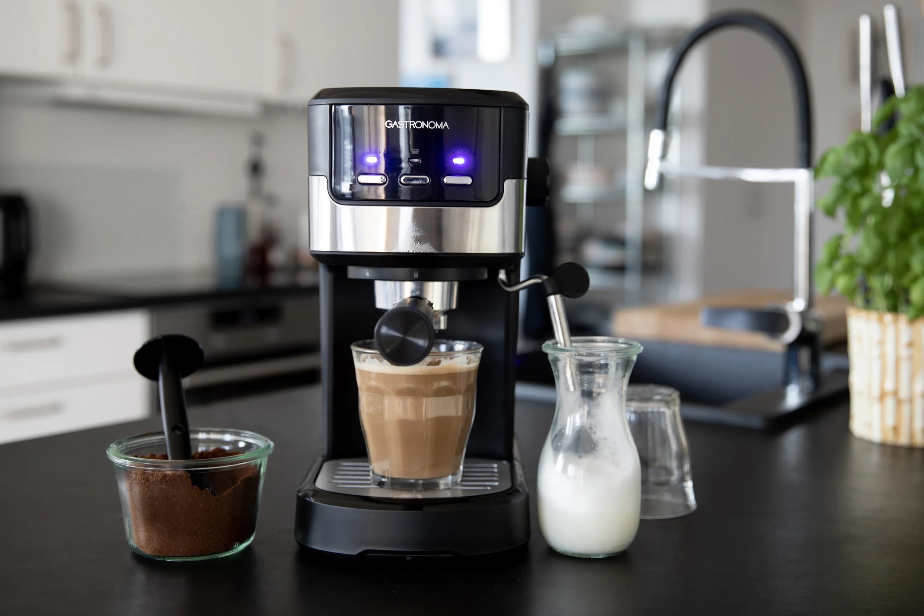 Gastronoma Espressomaskiner Espressomaskine i sort, 3