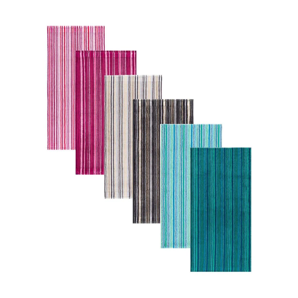 Egeria Håndklæder Stripes Håndklæde - 4 stk. i Anthracit, 3