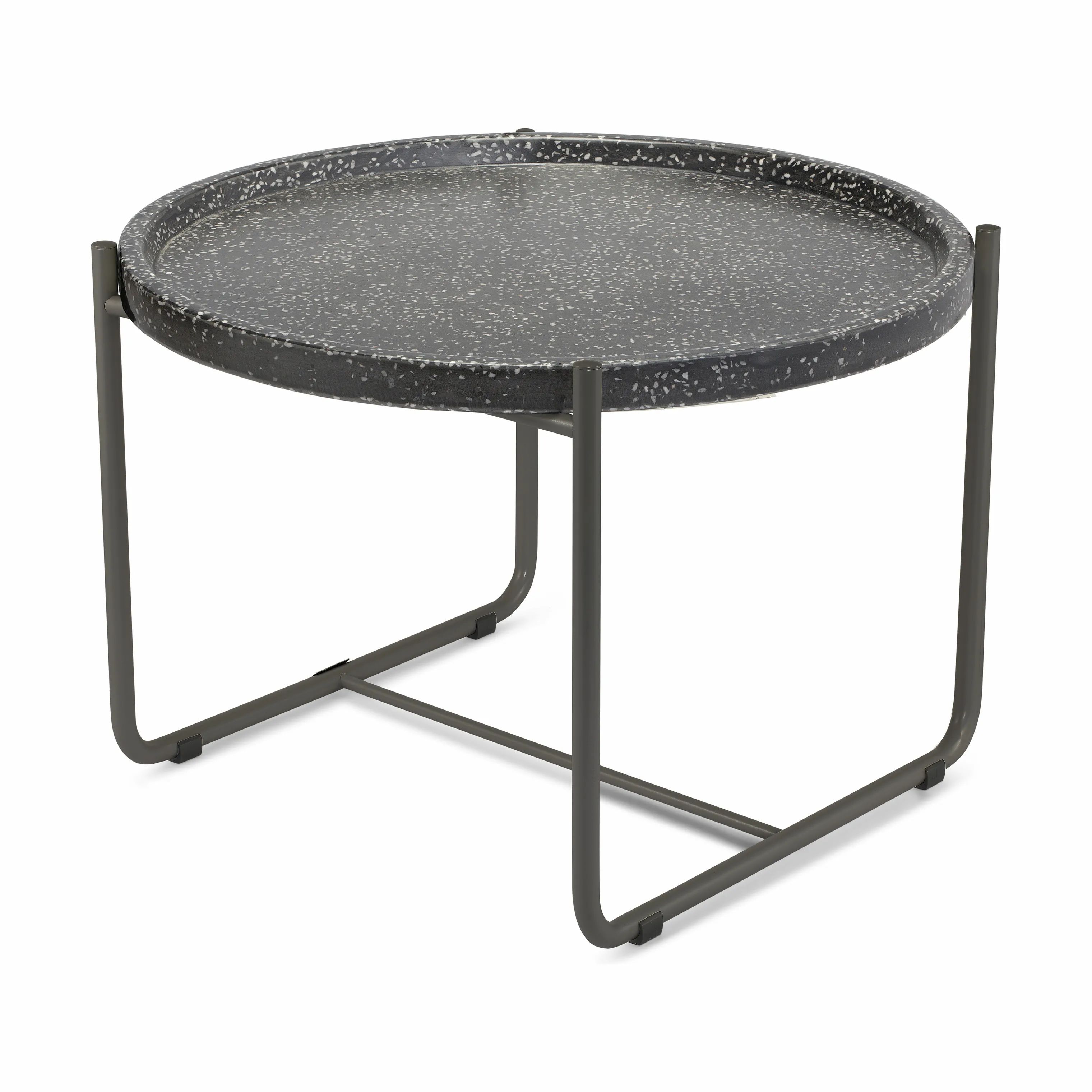 TRIMM Copenhagen Loungeborde Loungeborde Terrazzo Loungebord i Dark Grey/black, 55 cm, 1