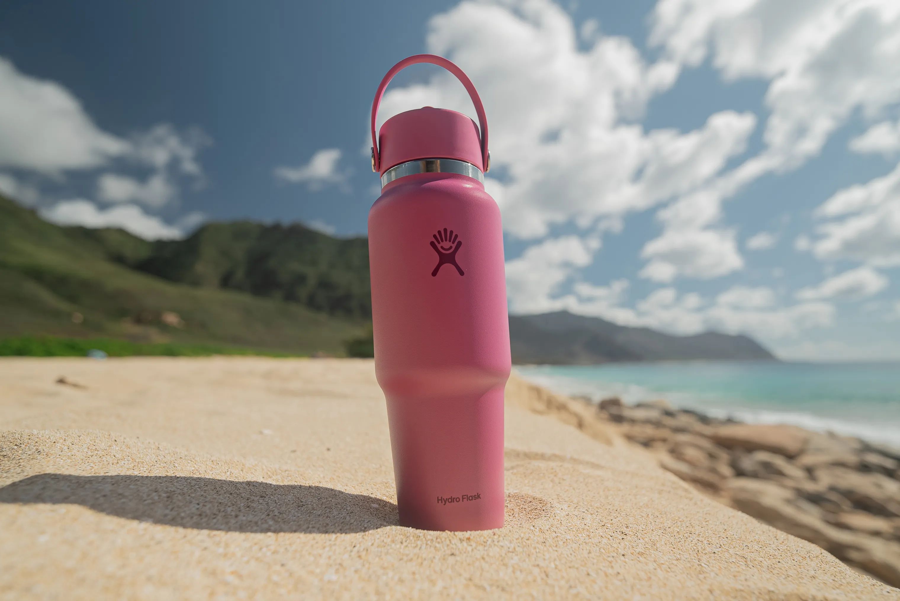 Hydro Flask Termoflasker Wide Flex Straw Termodrikkedunk i Mørk lyserød / Stål, 2
