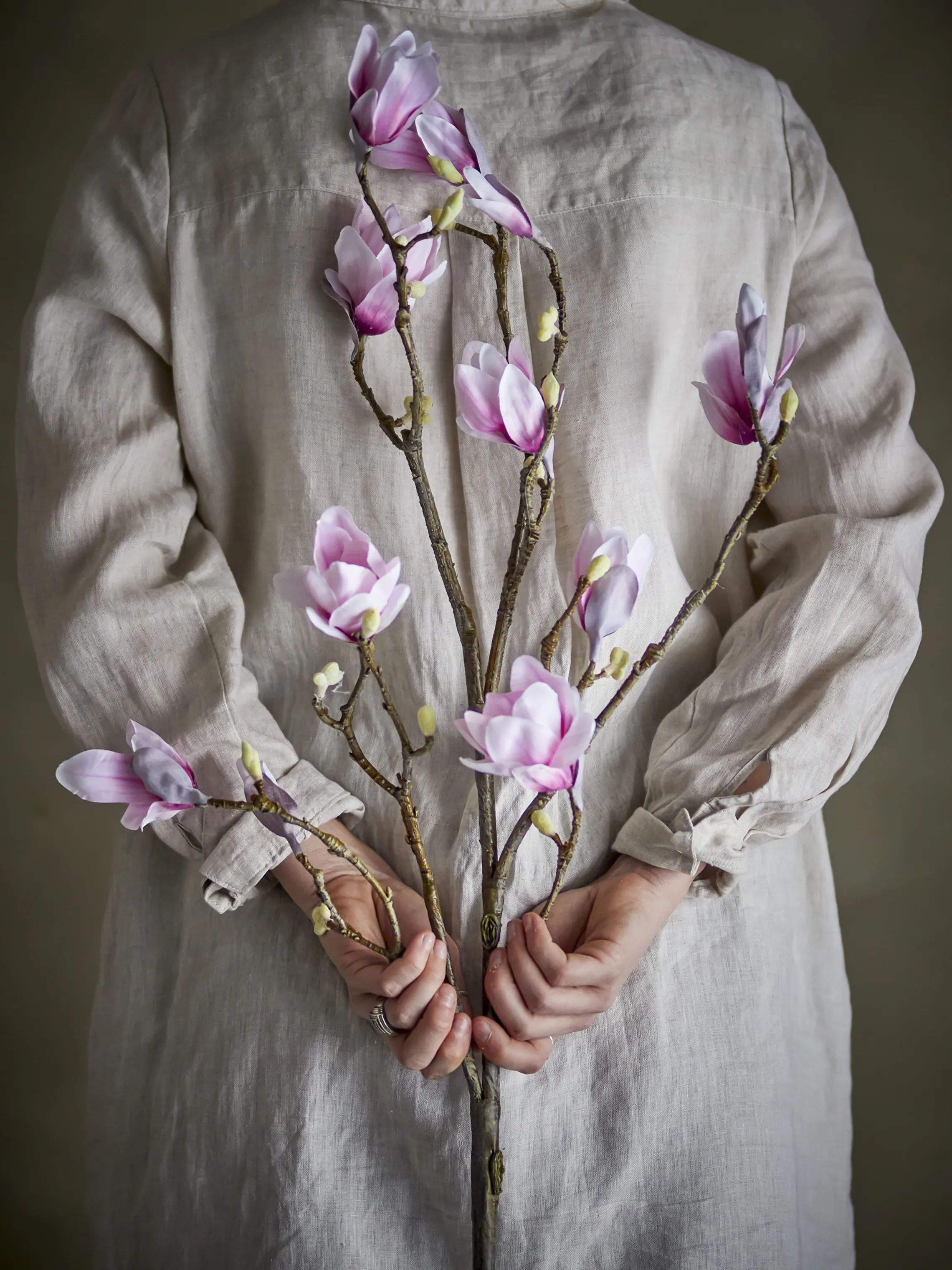 Bloomingville Kunstige blomster Kunstig blomst - Magnolia gren i Lyserød, 2