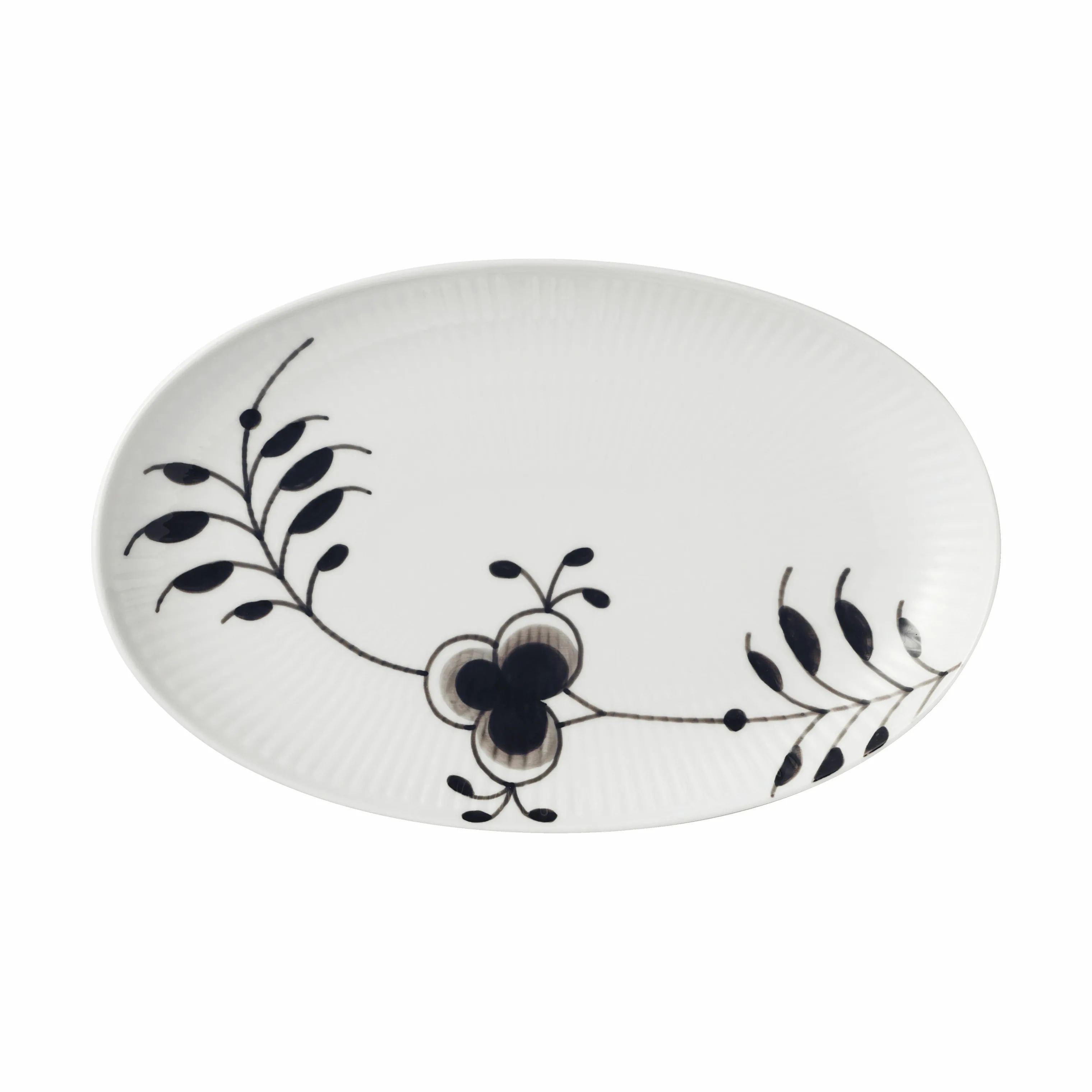 Royal Copenhagen Asietter Sort Mega Riflet Asiet i Sort/hvid, 1
