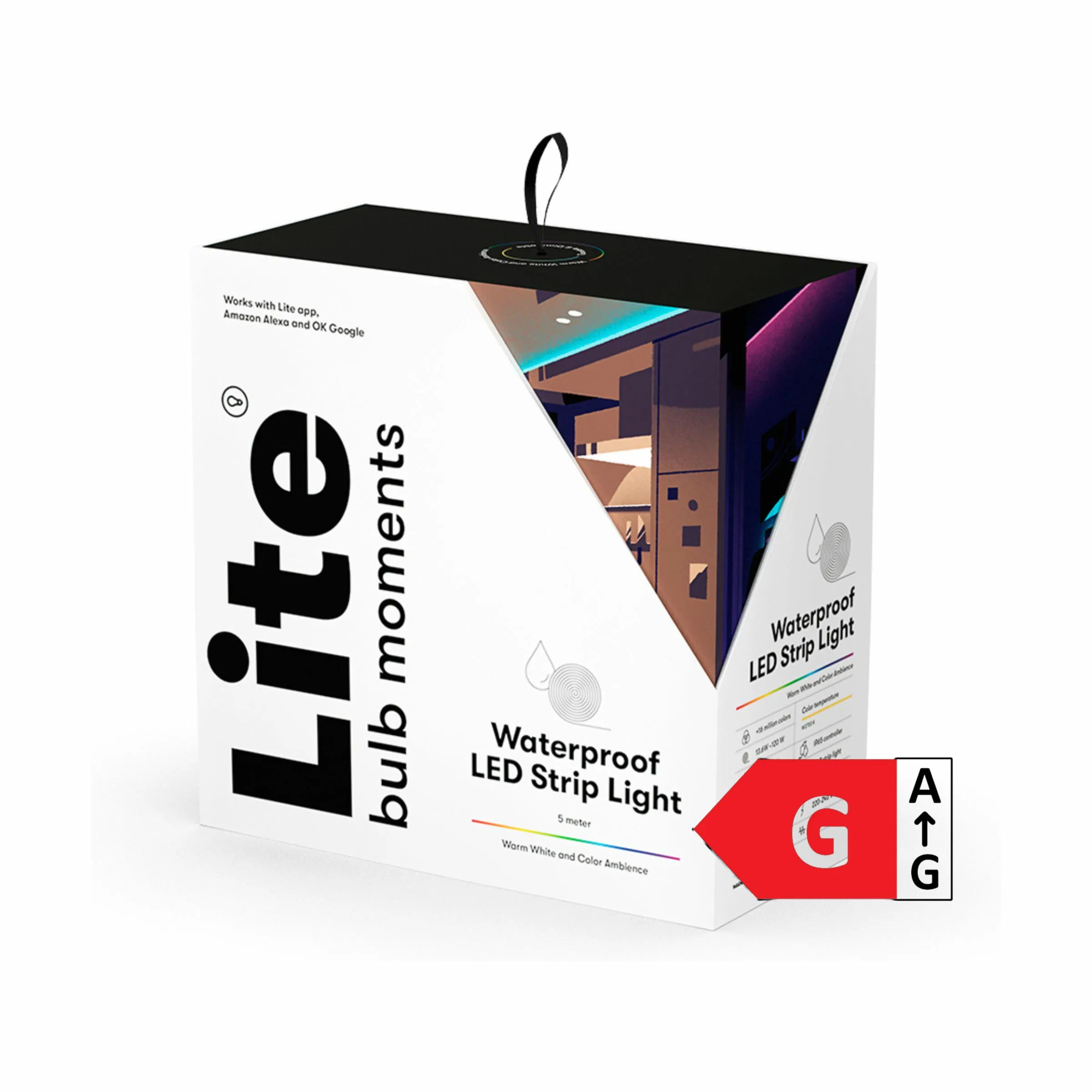 Lite Bulb Moments Lyskæder LED Strip Light Smart Vandtæt LED Strip i Hvid, 1