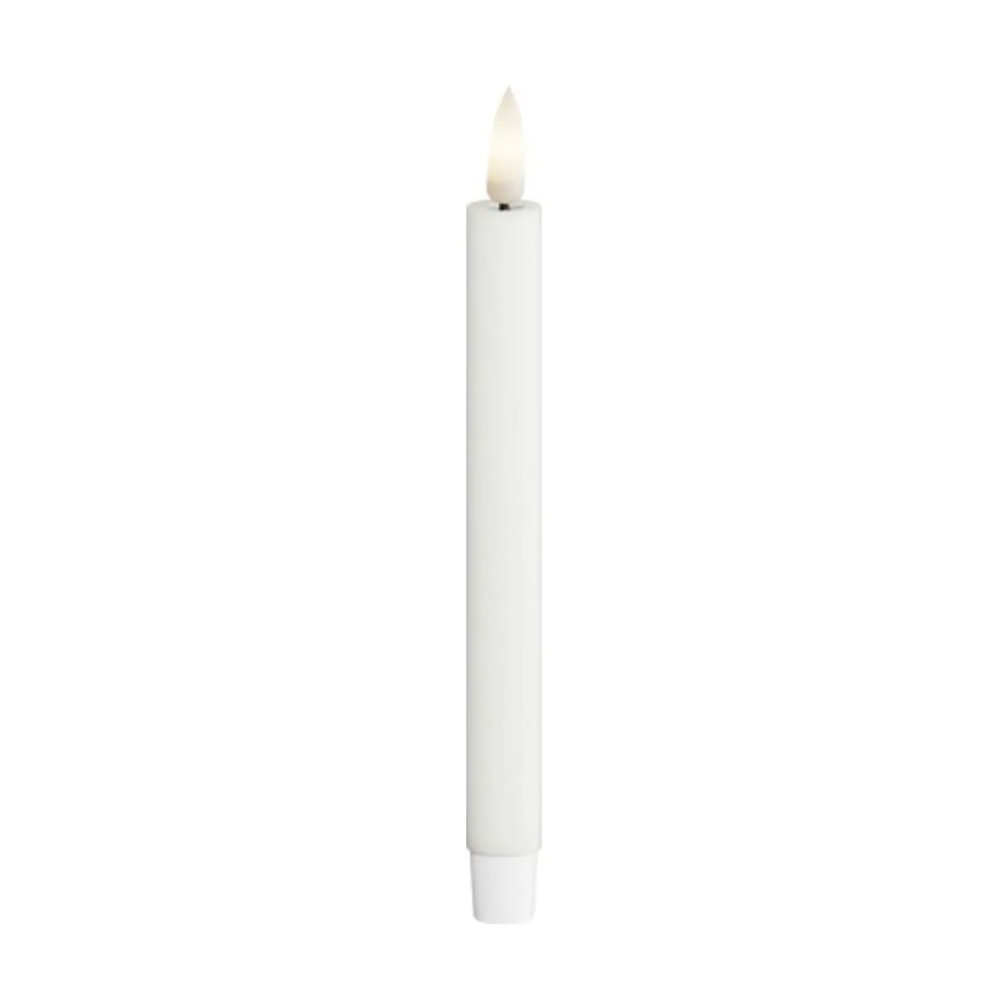 Deluxe Homeart LED-lys Real Flame LED Mini Kertelys - 2 stk. i Hvid, 14 cm, 4