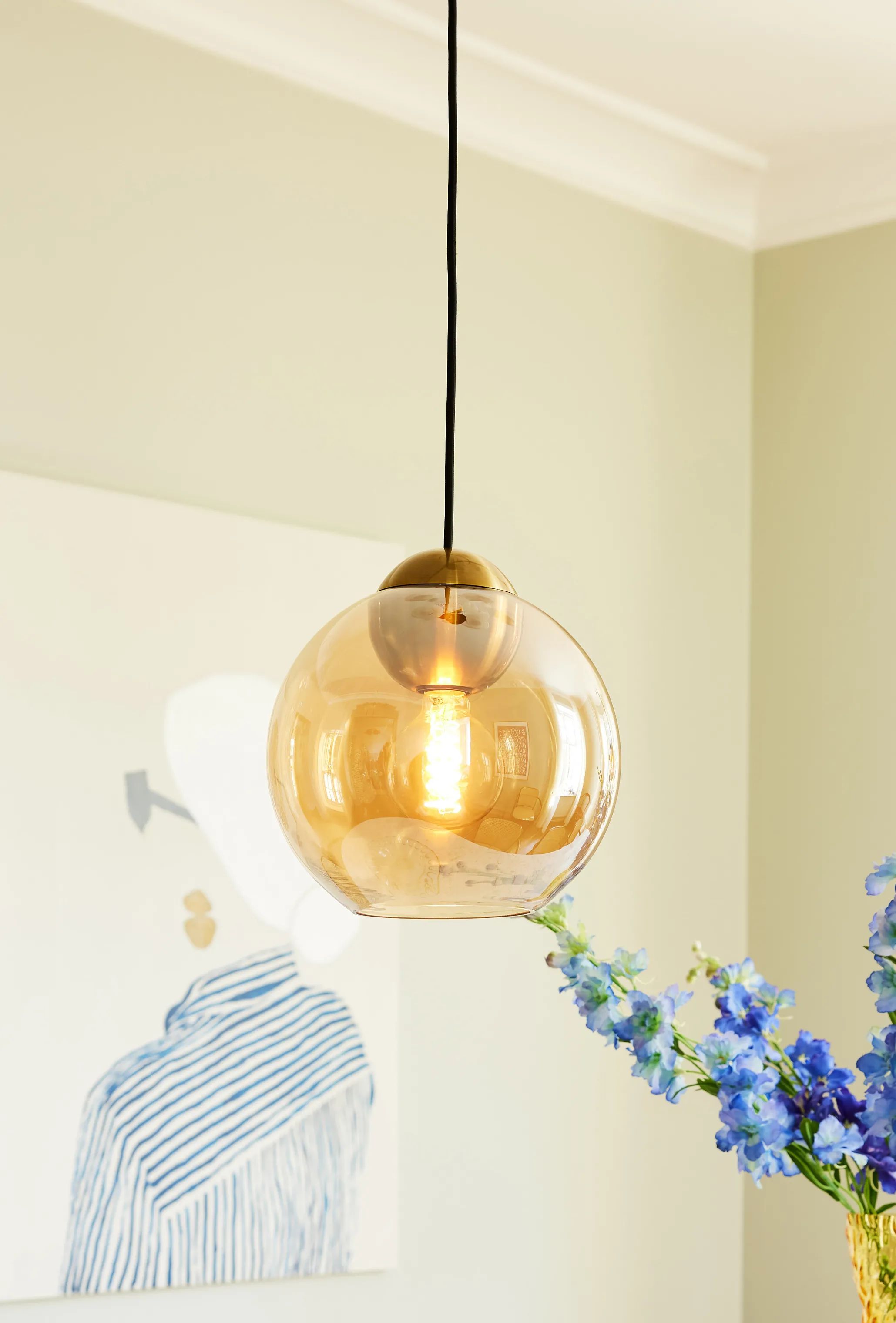 Halo Design Pendler Bubbles Pendel i amber, 24 cm, 3