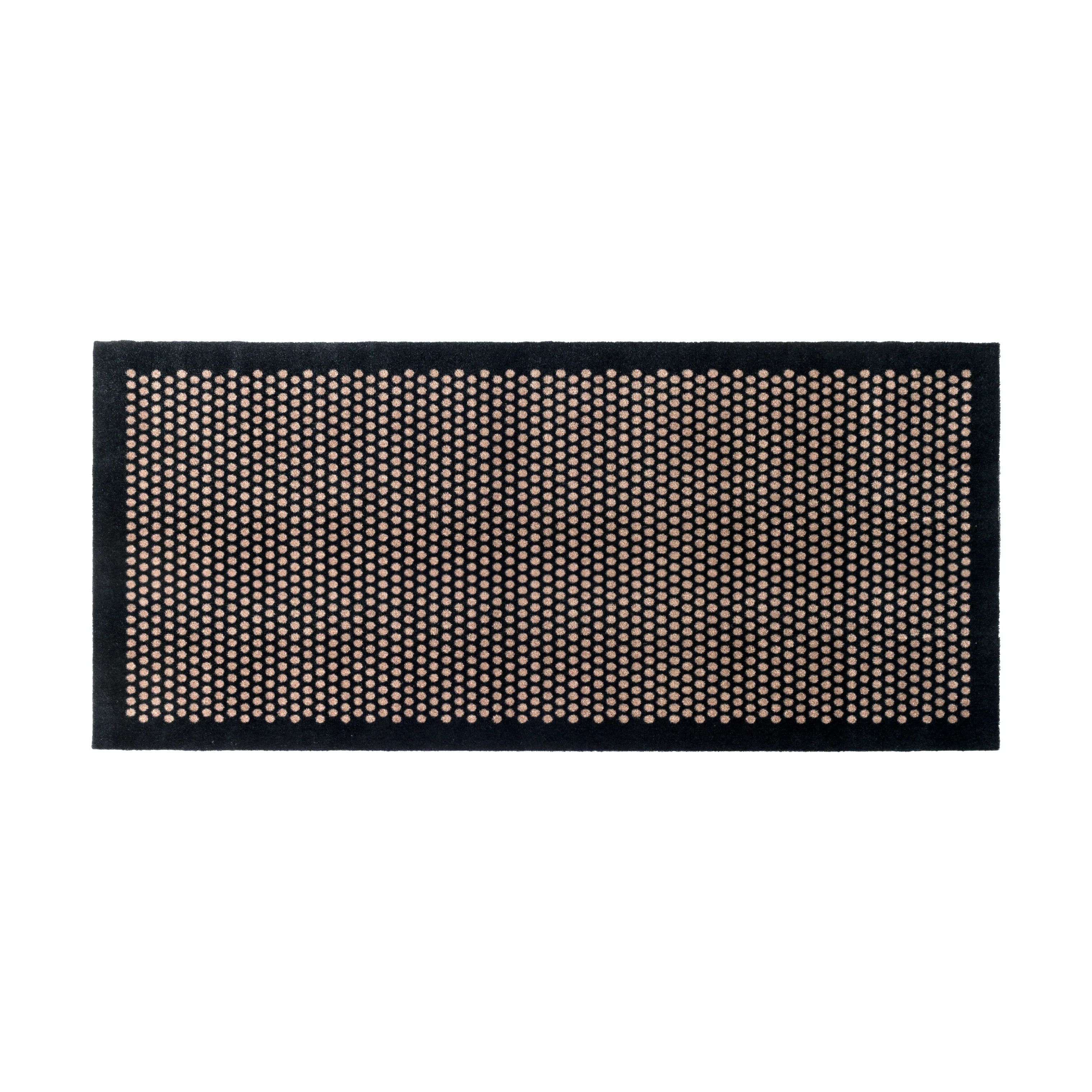 Tica Copenhagen Gulvtæpper Dot Gulvtæppe i Sort/sand , B90 x L200 cm, 1