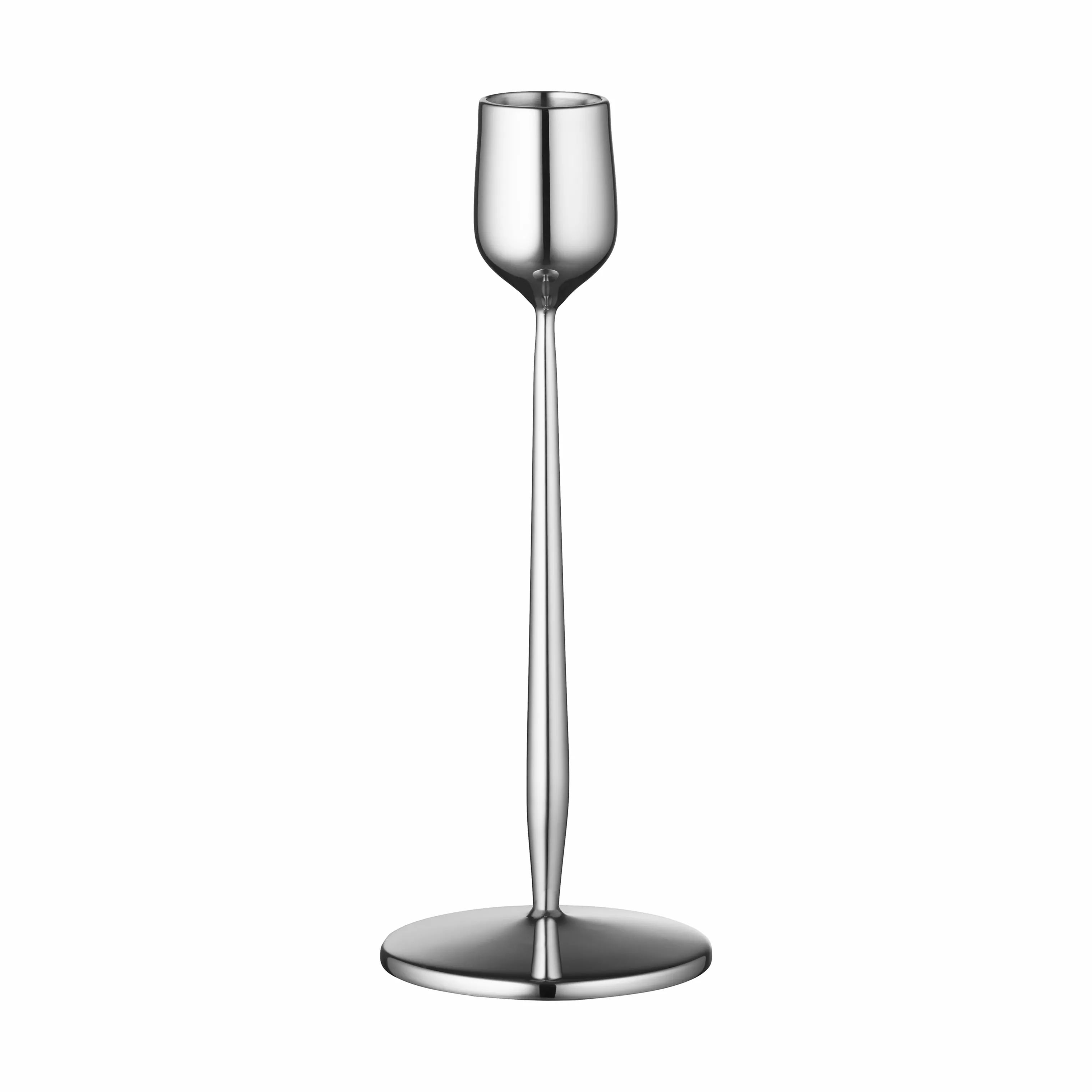 Gense Kronelysestage Dorotea Lysestage i Blank Stål, 18 cm, 1
