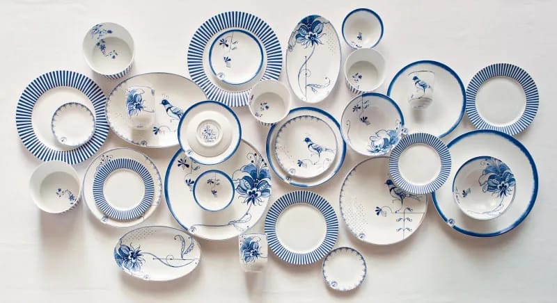PIP Studio Serveringsfade Blue Bird Tallerken i 25,3 cm, 3