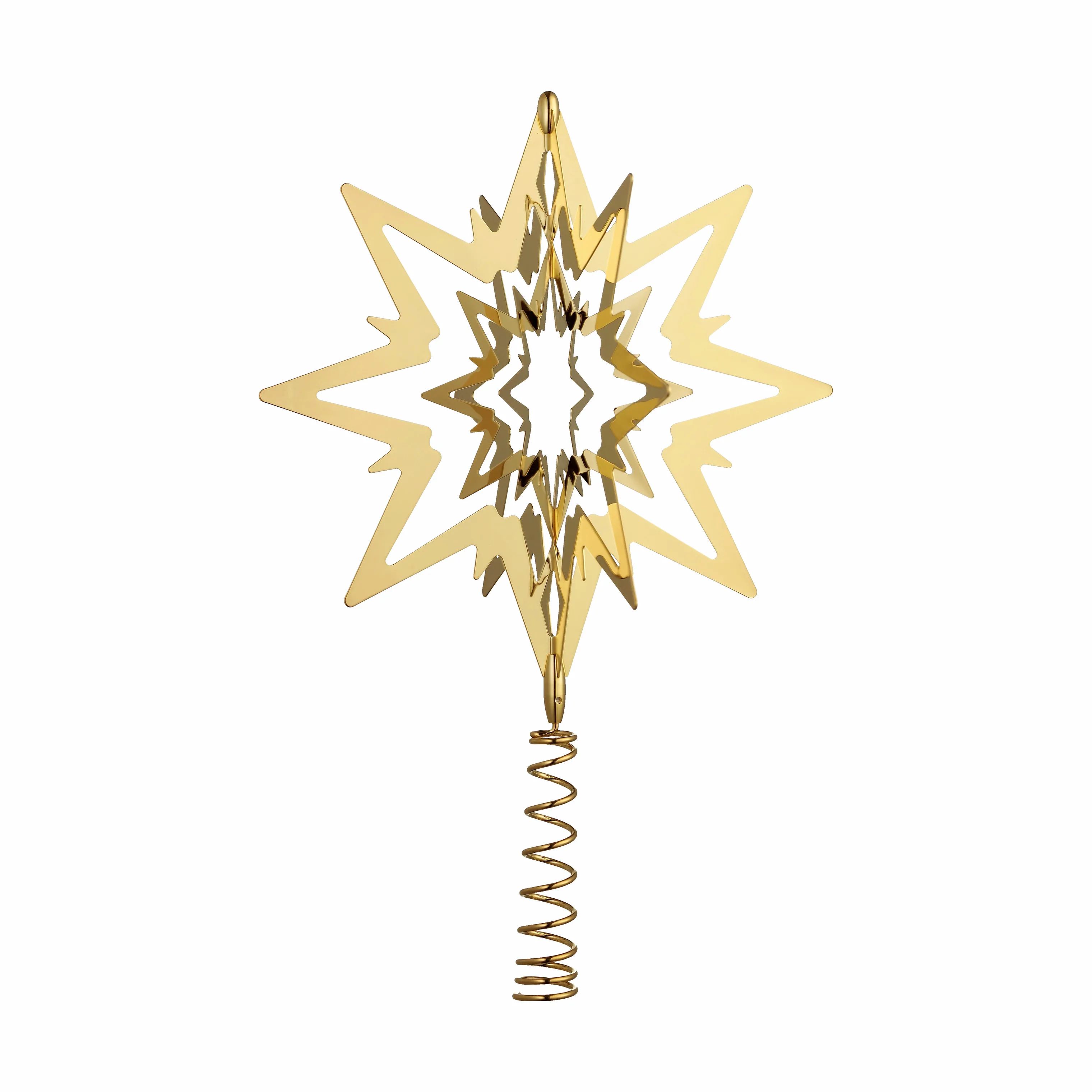 Georg Jensen Topstjerner Christmas Collectibles 1993 Topstjerne Mellem i Guldfarvet, Mellem, 1