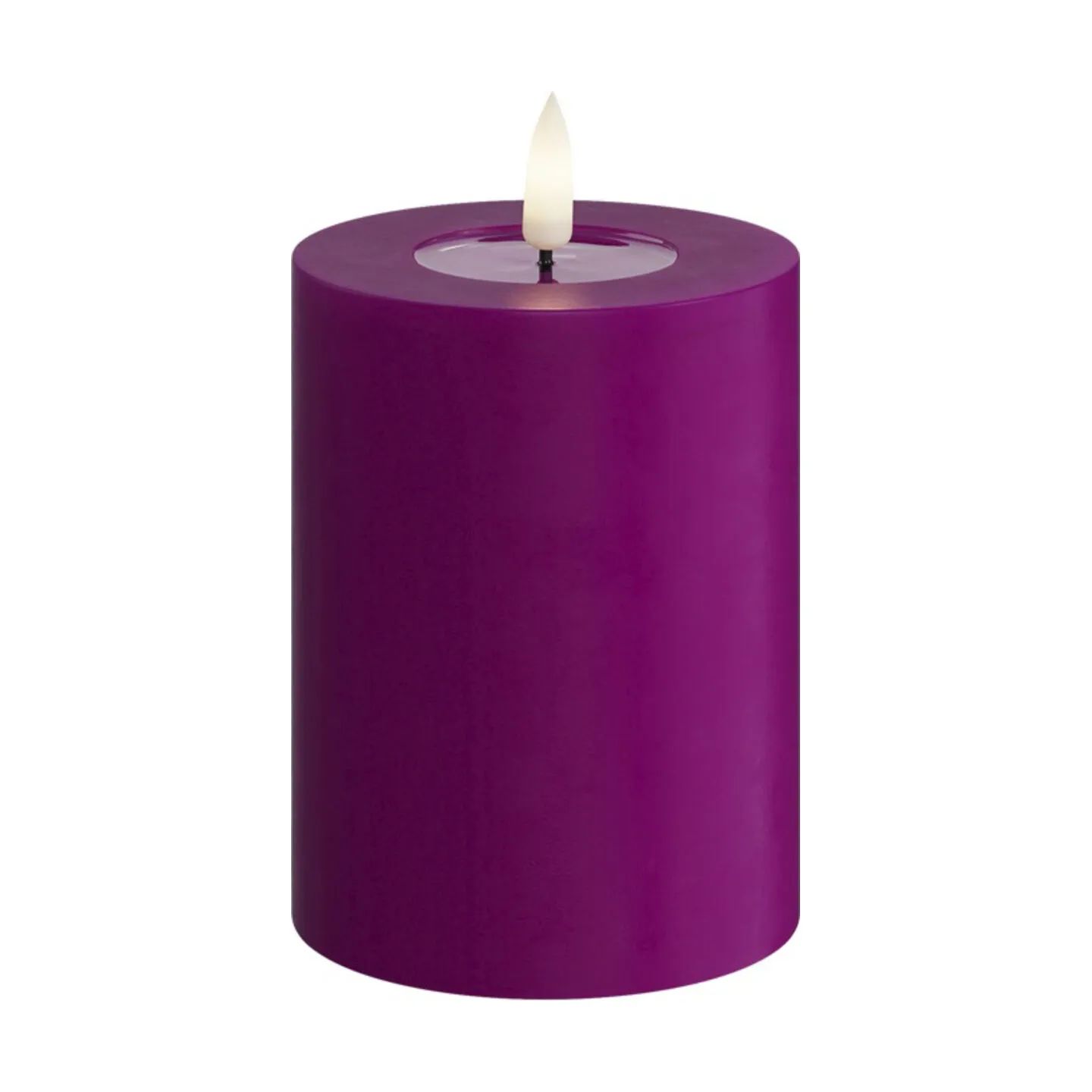 Deluxe Homeart LED-lys Real Flame LED Bloklys i Violet , 10 cm, 1