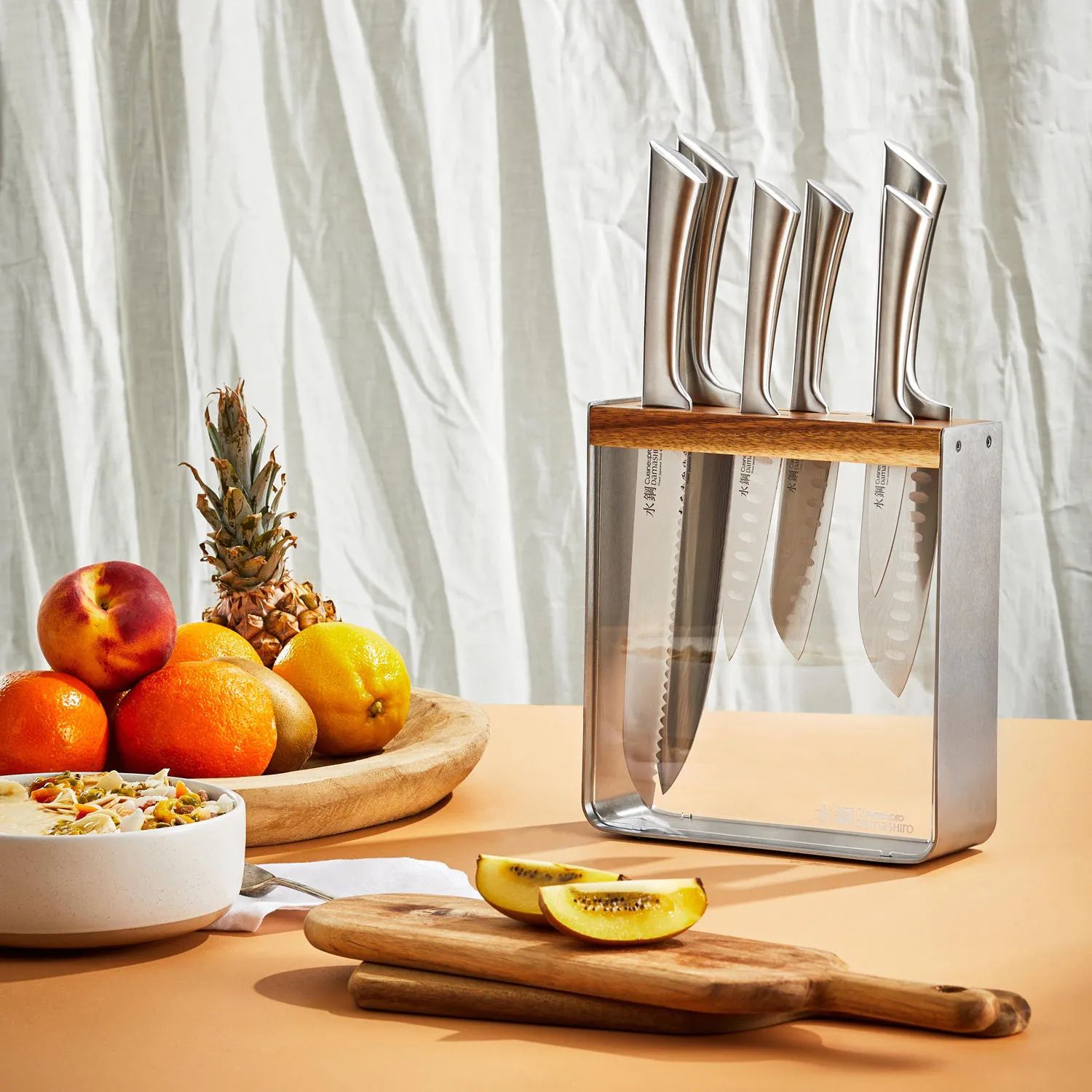THE CUSTOM CHEF™ Knivblokke med knive Cuisine::pro®
Damashiro® Cuisine::pro Damashiro Kinzoku Knivblok - 7 dele i Sølvfarvet, 2