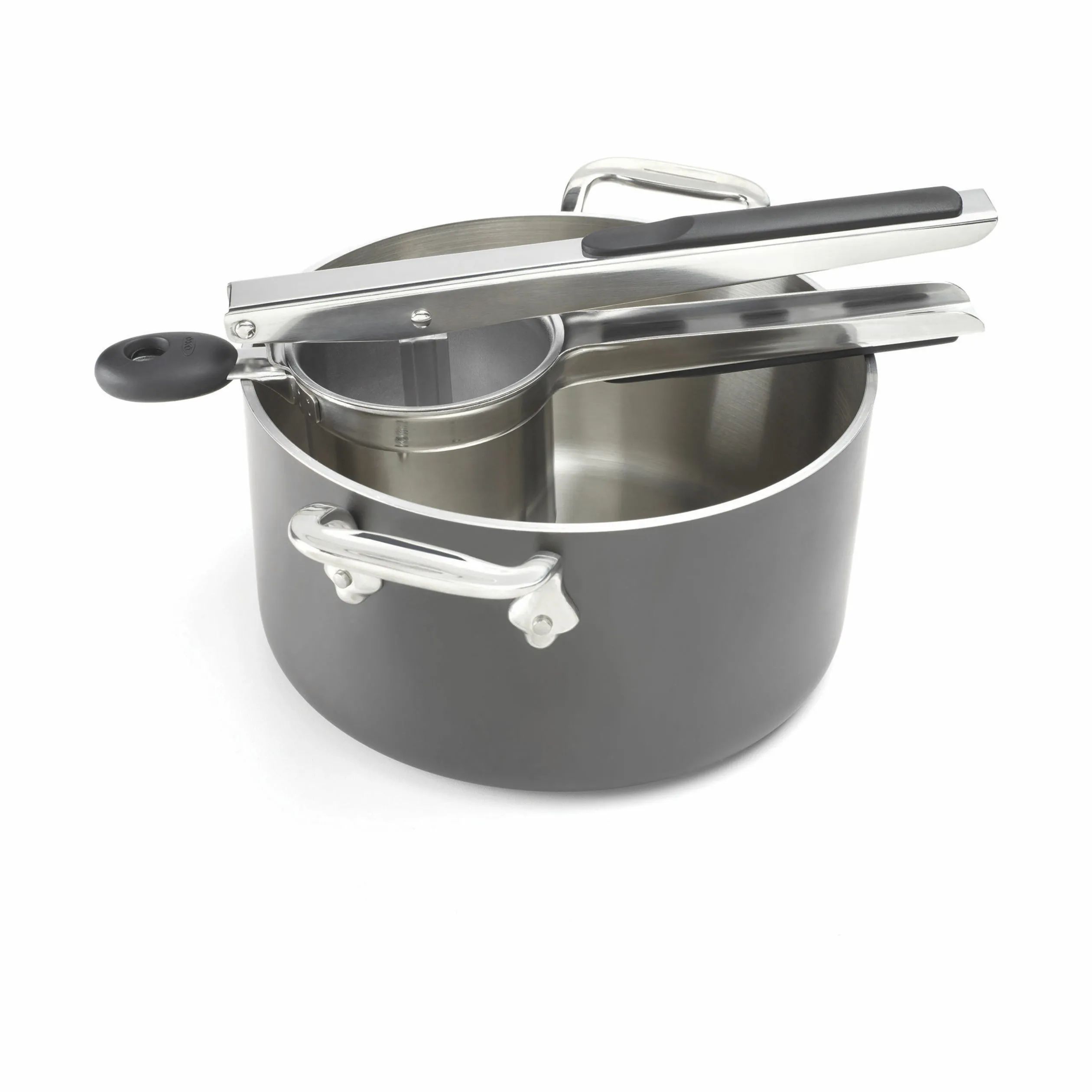 OXO Kartoffelstampere Purepresser i Sølvfarvet/Sort, 4