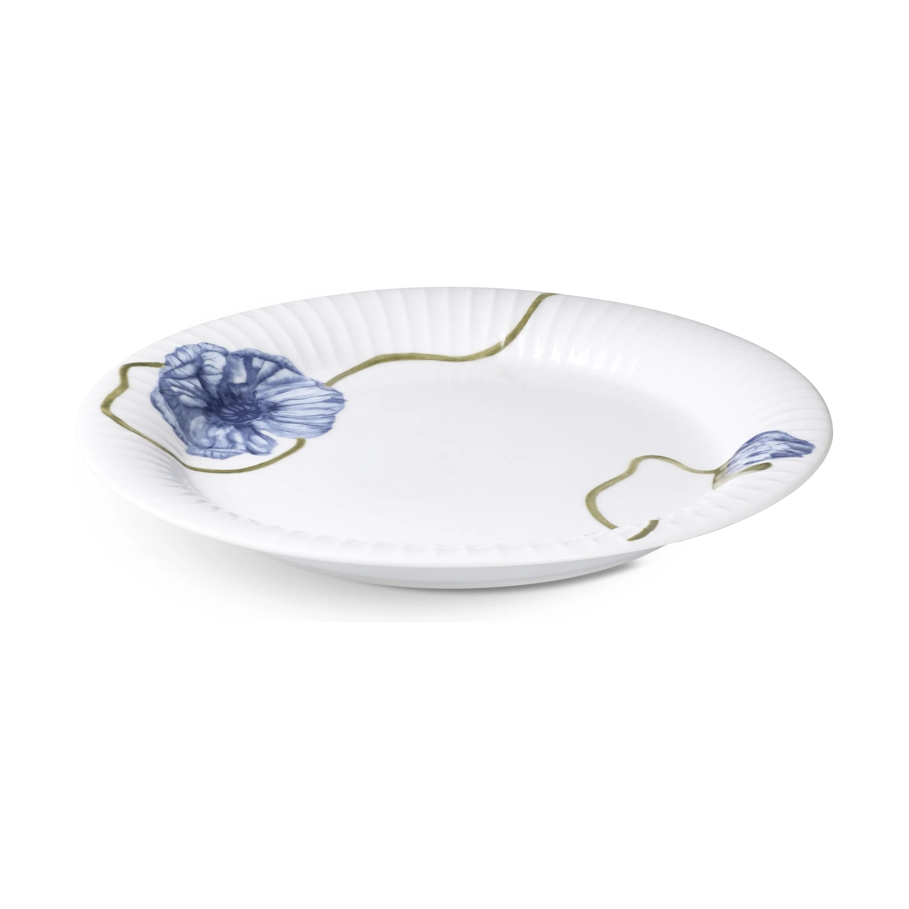 Kähler Frokosttallerkener Hammershøi Poppy Frokosttallerken i Hvid/blå, 4