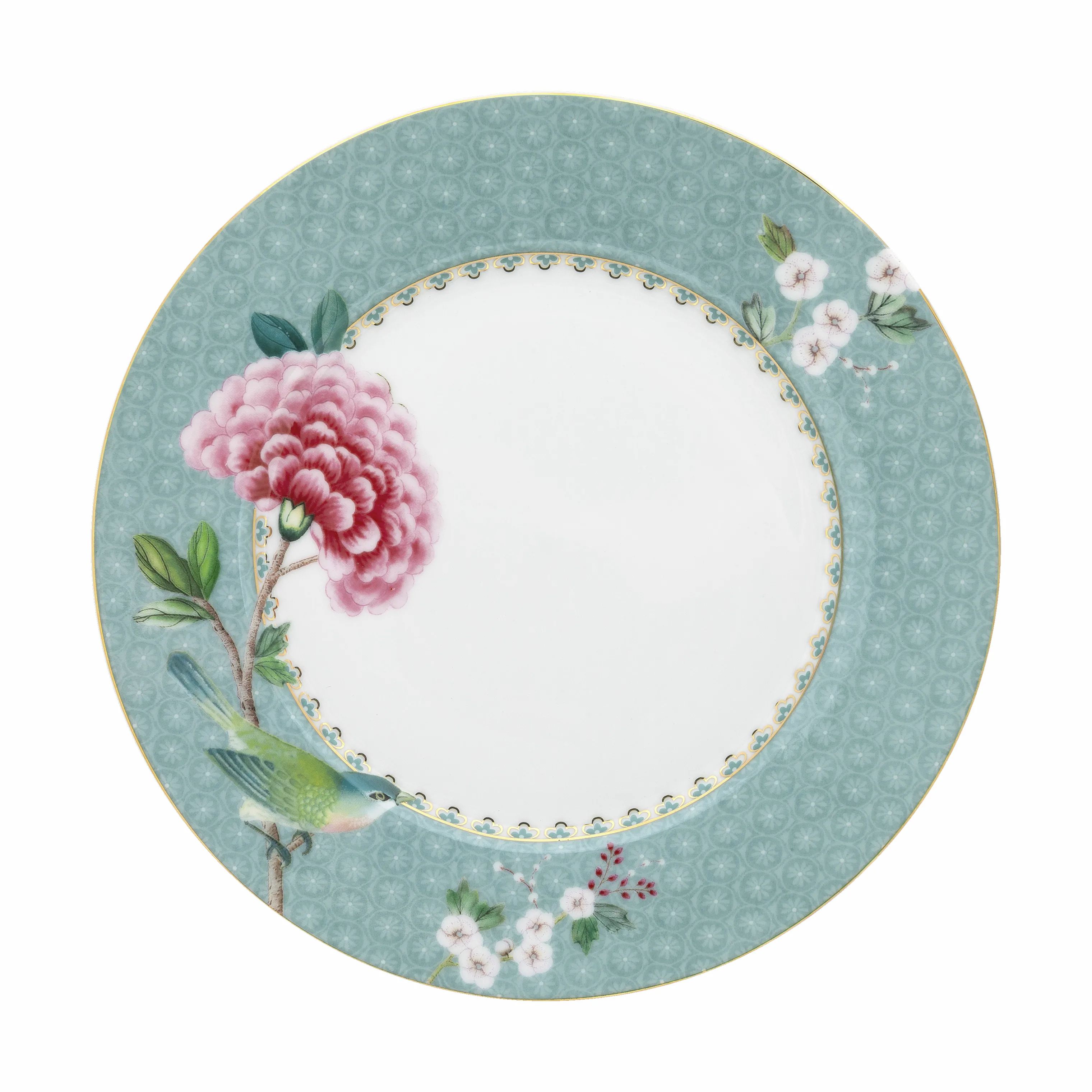 PIP Studio Frokosttallerkener Blushing Birds Blushing Bird Tallerken i Blå, 21 cm, 1
