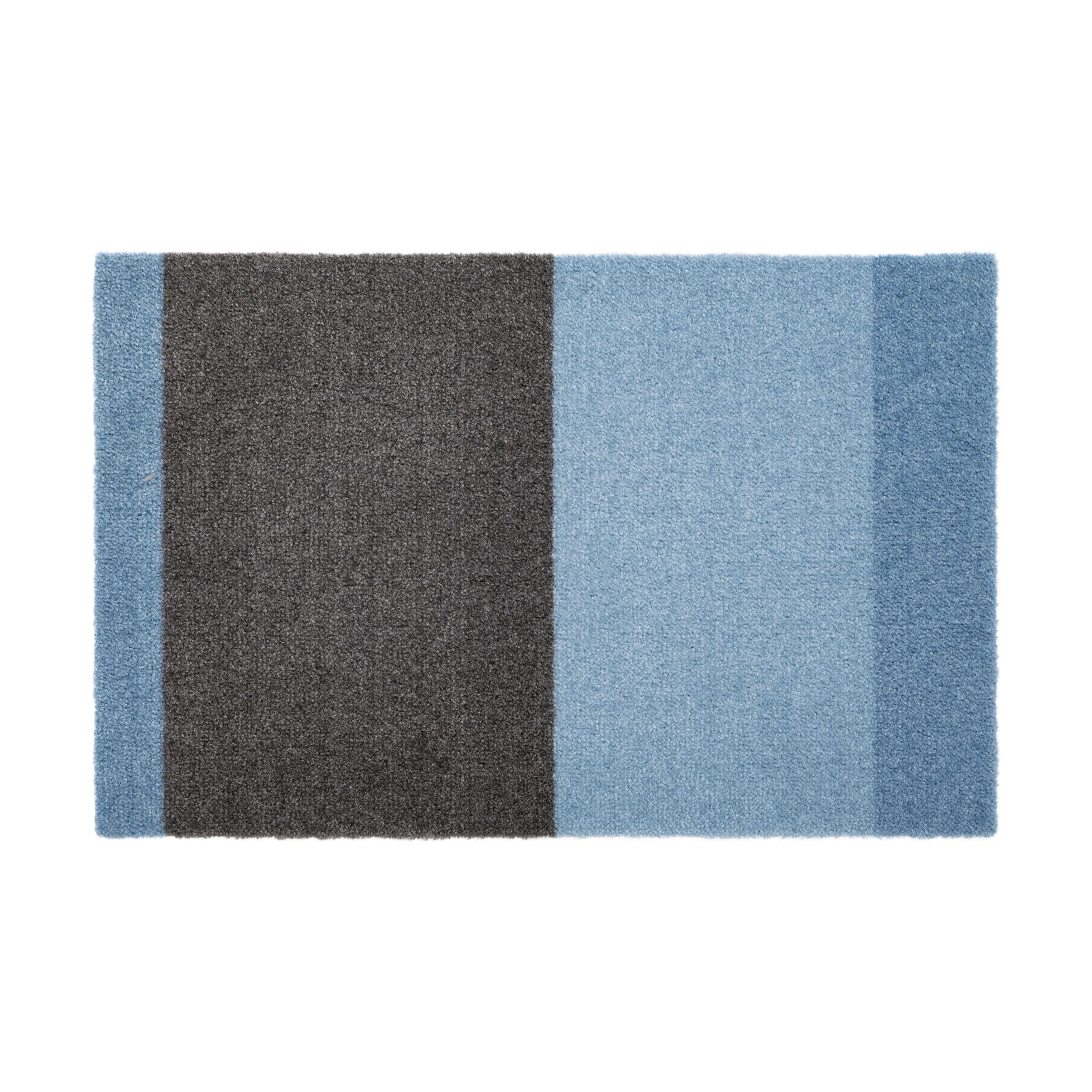 Tica Copenhagen Dørmåtter Stripes Horisontal Gulvmåtte i blå/steelgrey, B40 x L60 cm, 1