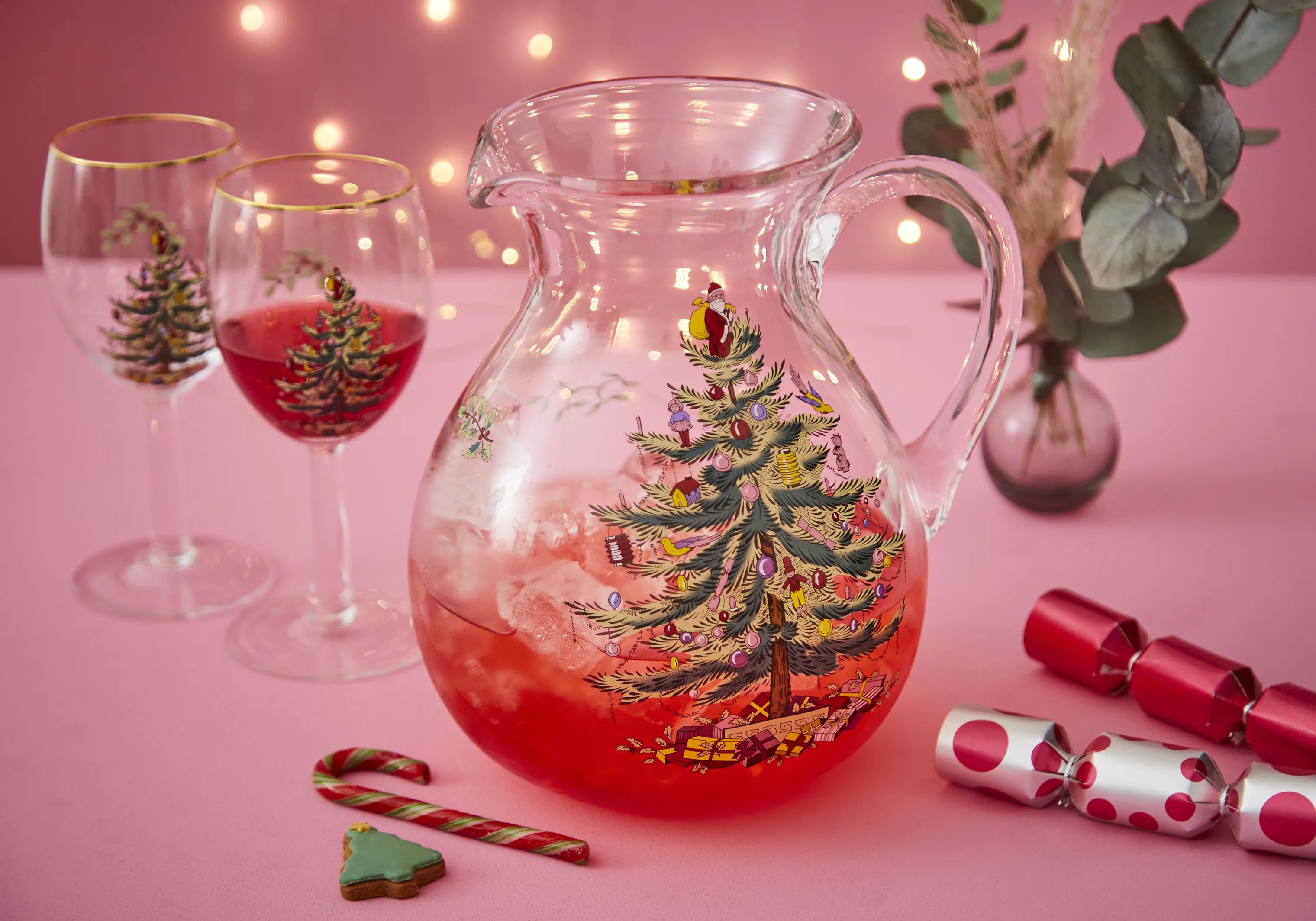 Spode Serveringskander Christmas Tree Kande i Hvid/grøn/rød, 3