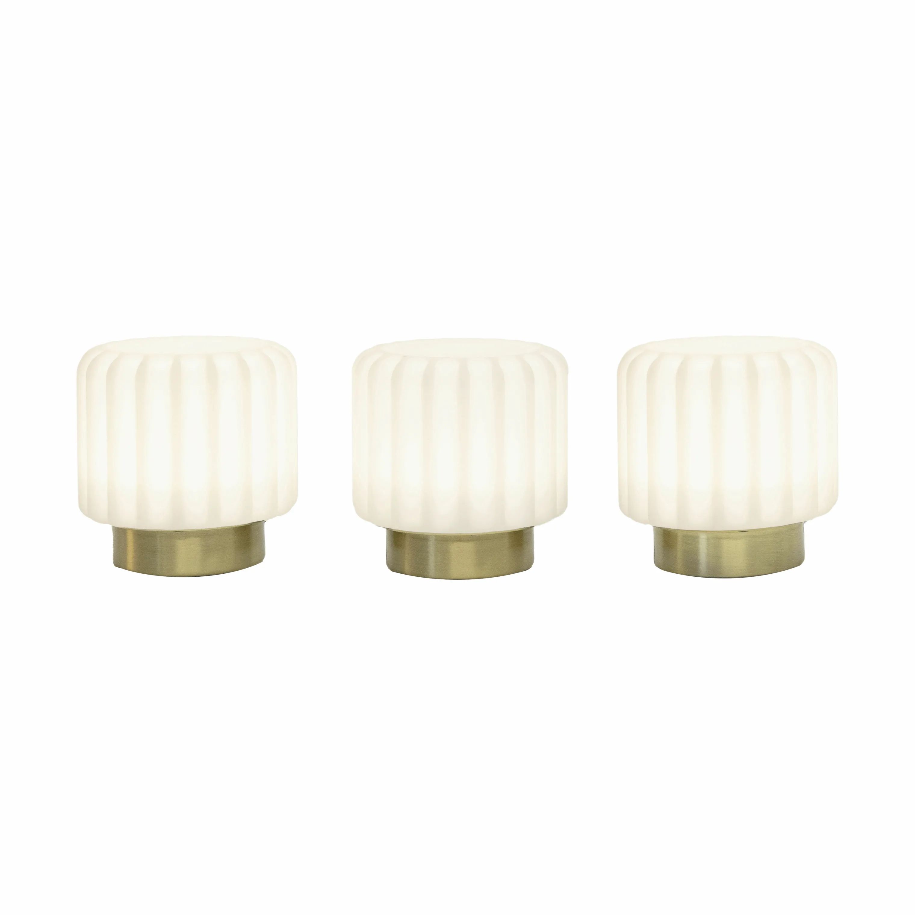 Atelier Pierre since 1968 Bordlamper Dentelles Bordlampe - 3 stk. i hvid/guldfarvet, 1