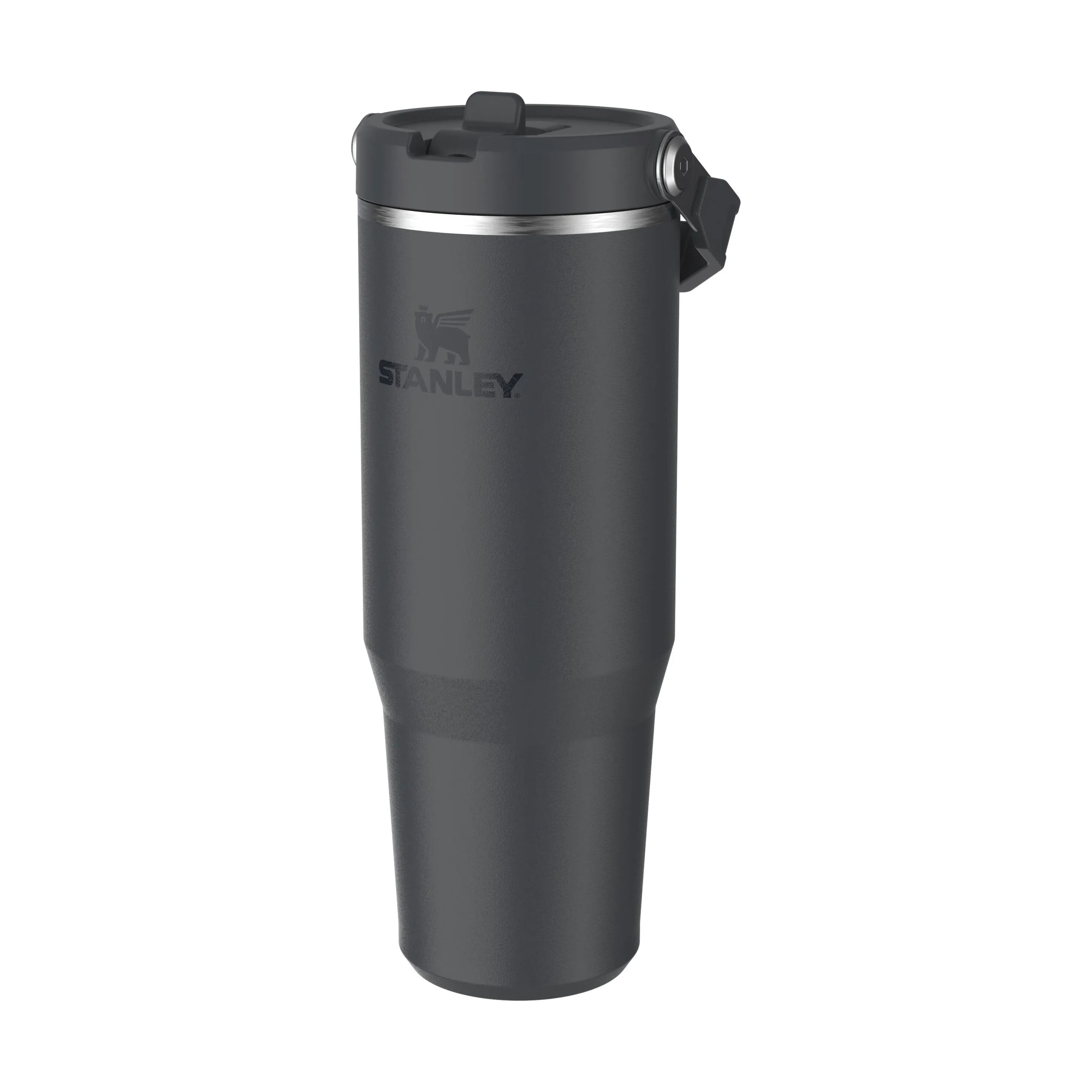 Stanley To go kopper Iceflow Flip Straw Tumbler i Sort/mat, 0.89 L, 2