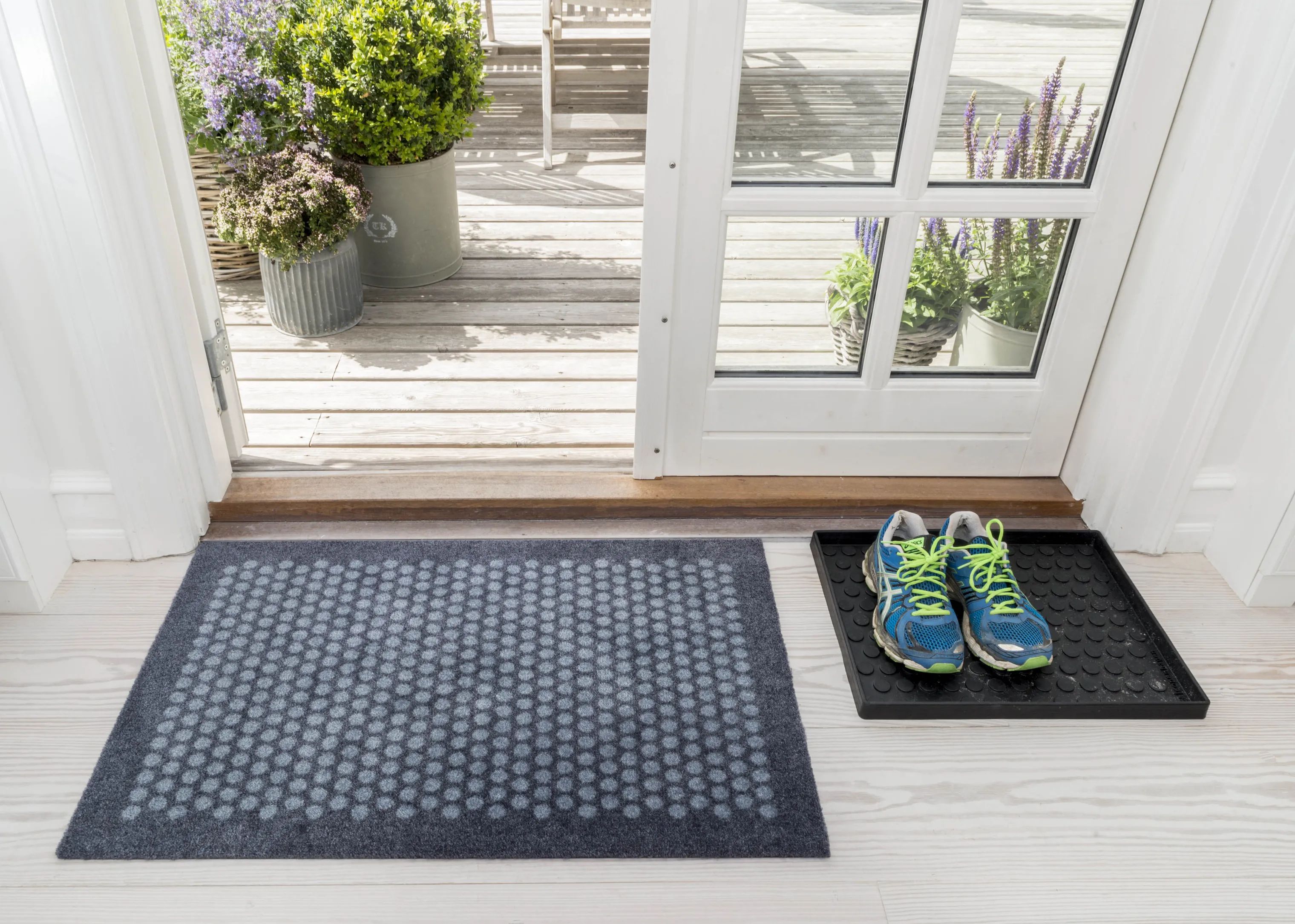 Tica Copenhagen Dørmåtter Dot Gulvmåtte i Grå, B60 x L90 cm, 3
