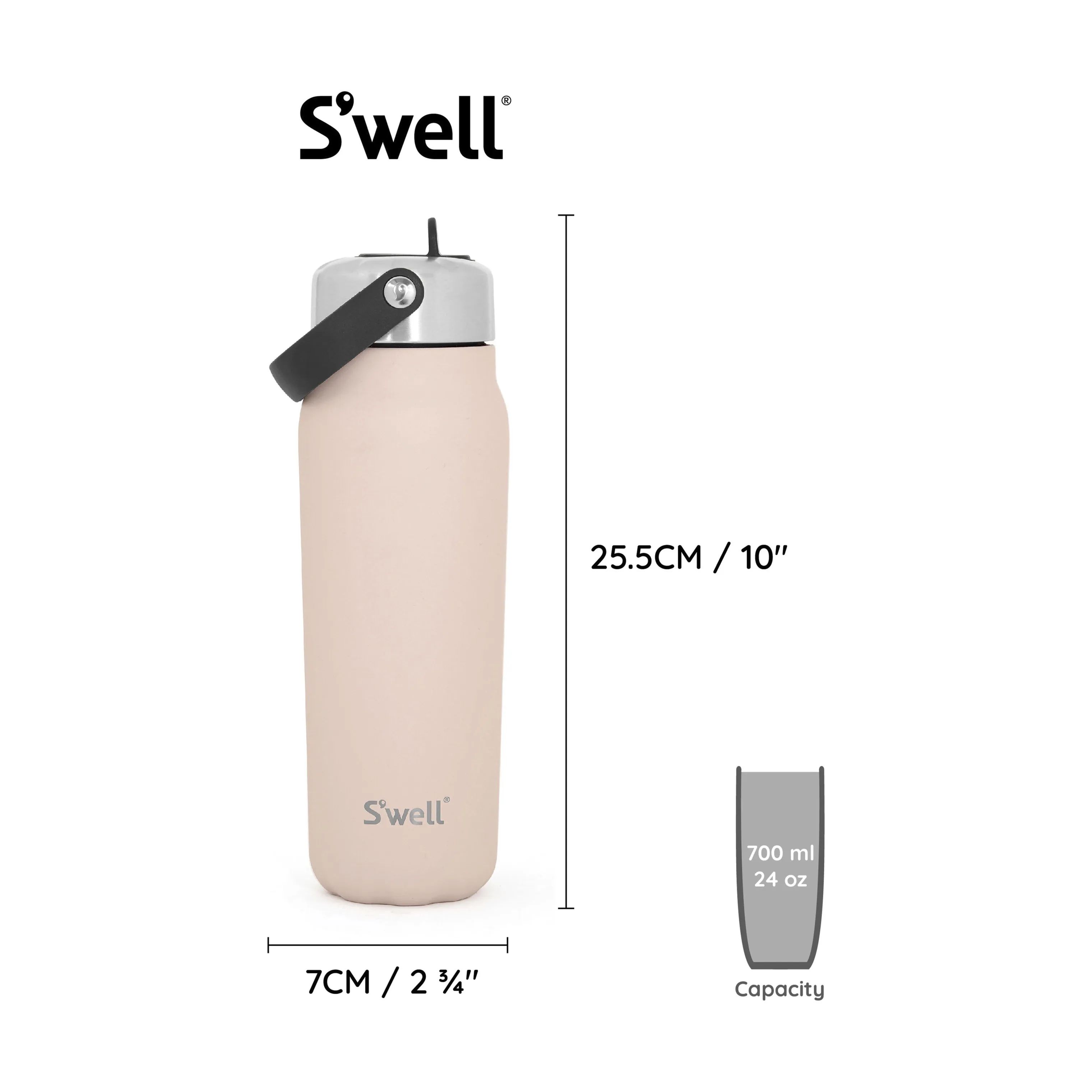 S'well Termoflasker Termoflaske m. Sugerør i Pink, 6