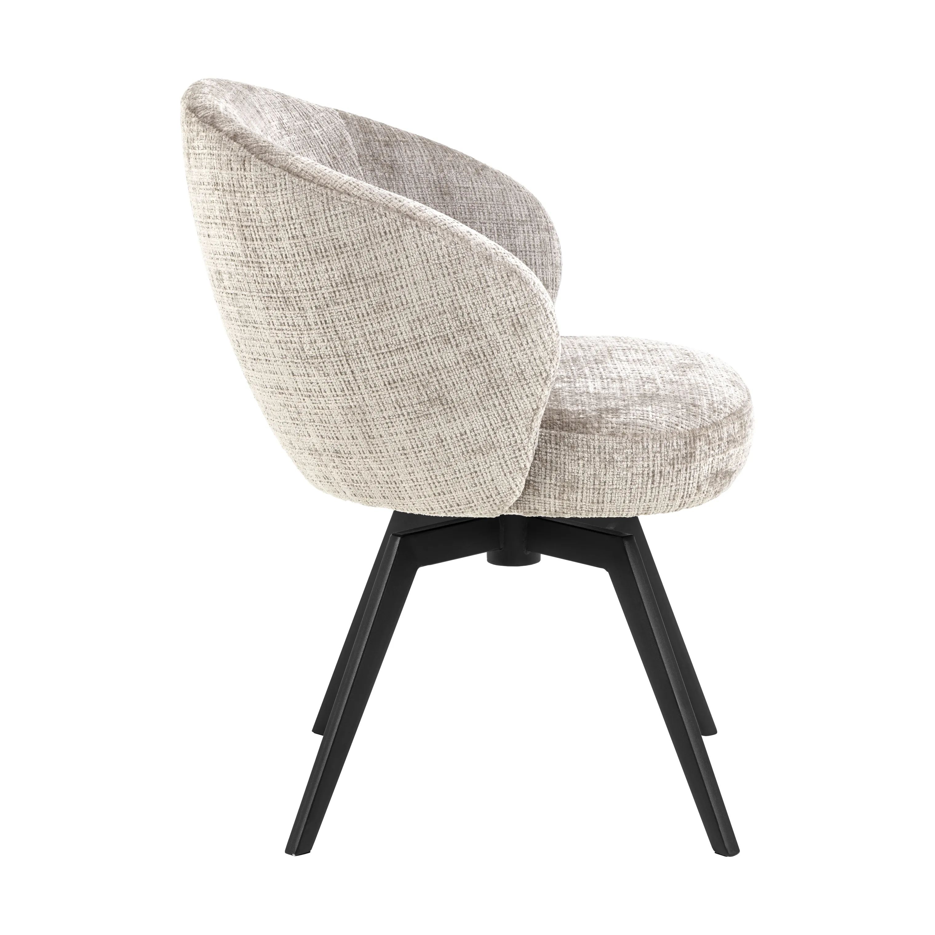 CASA Living Spisebordsstole Darlene Spisebordsstol i Beige/mat sort, 5