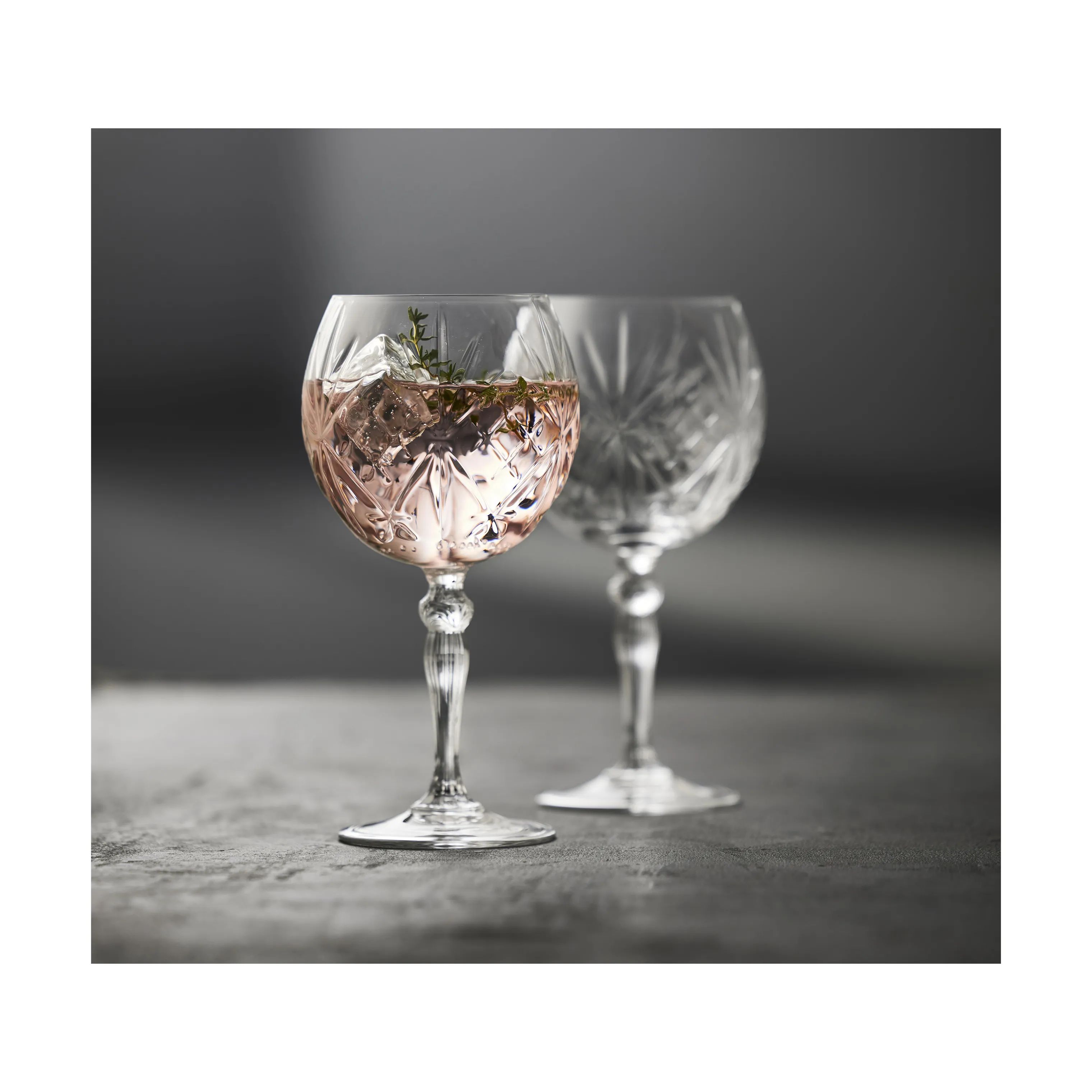 Lyngby Glas Ginglas Melodia Gin&Tonic Glas - 4 stk. i Klar, 5