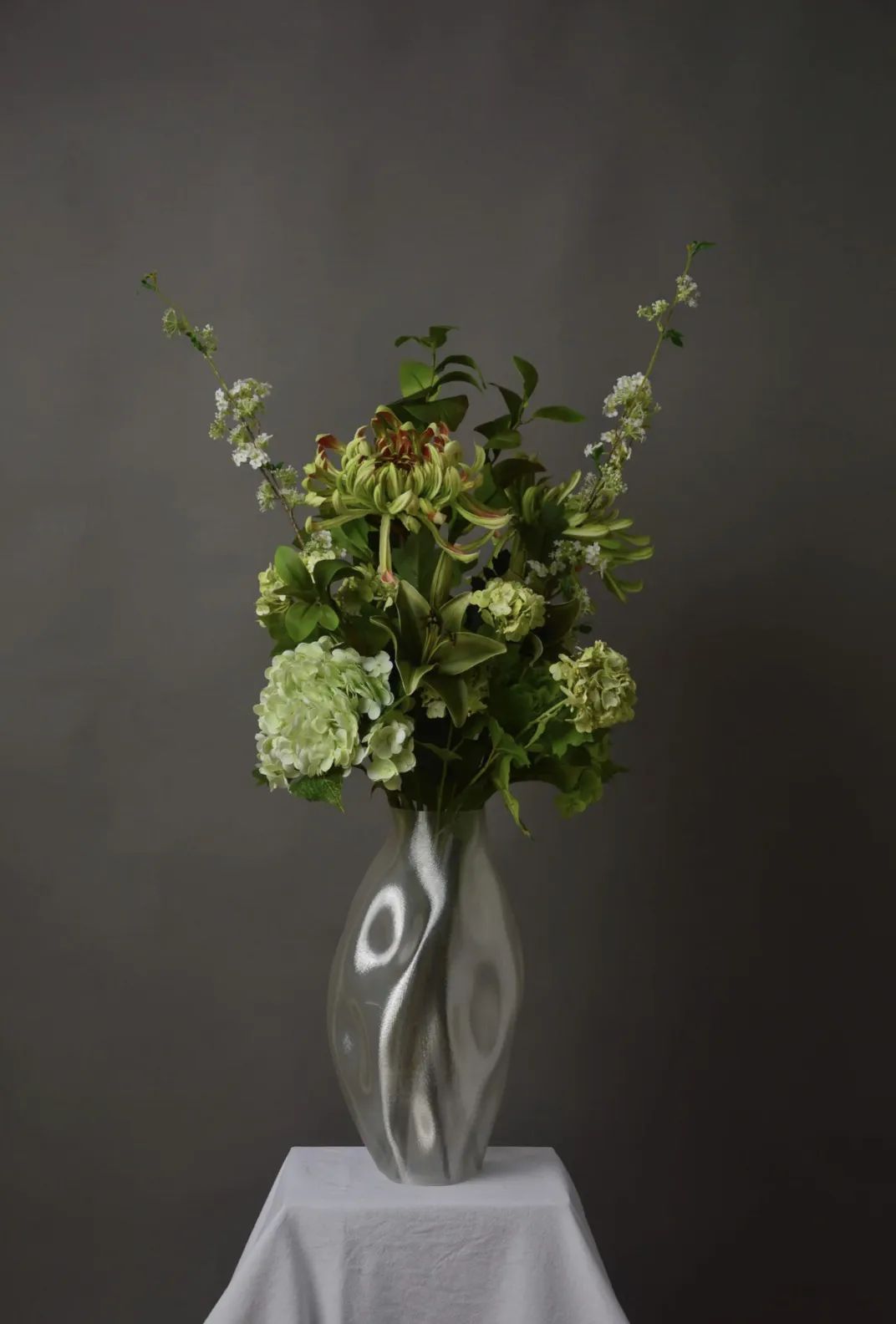 Fleuristc Kunstige blomster Greenish Buket i Grøn, 2