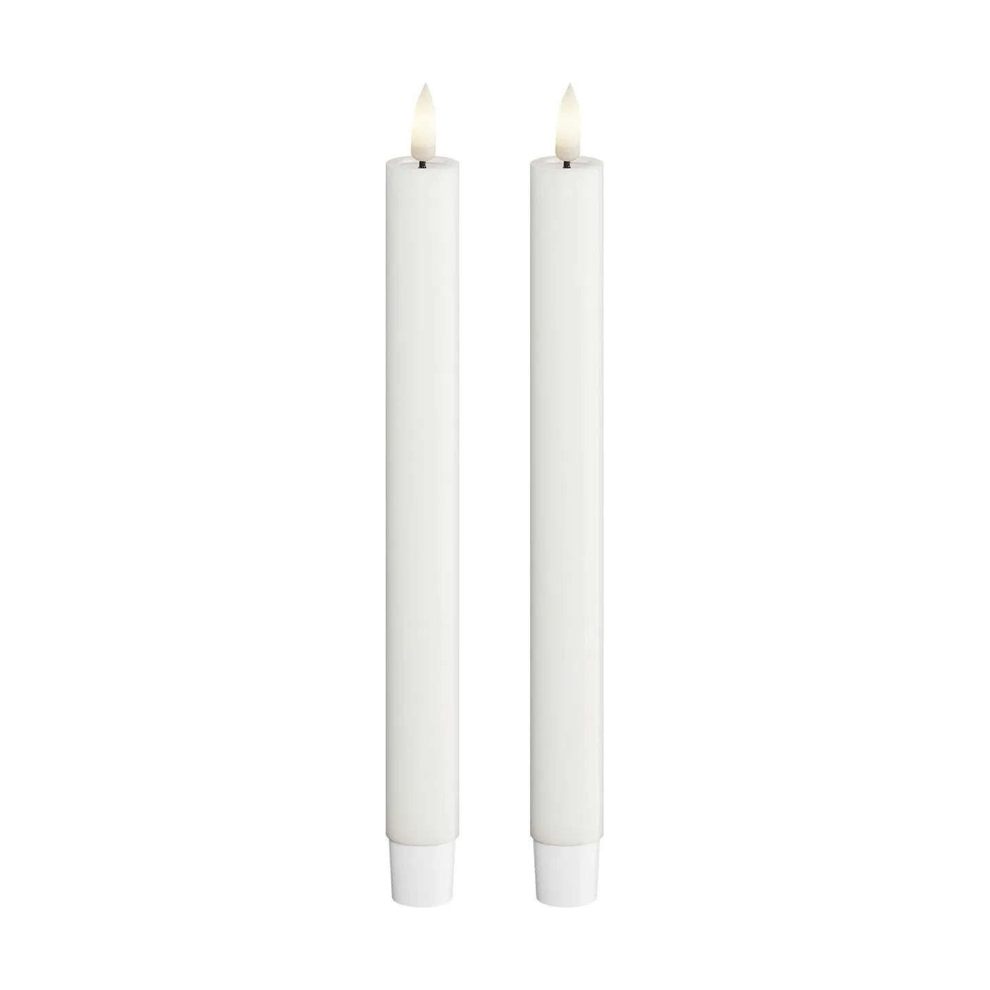 Deluxe Homeart LED-lys Real Flame LED Kronelys i Hvid , 24 cm, 1