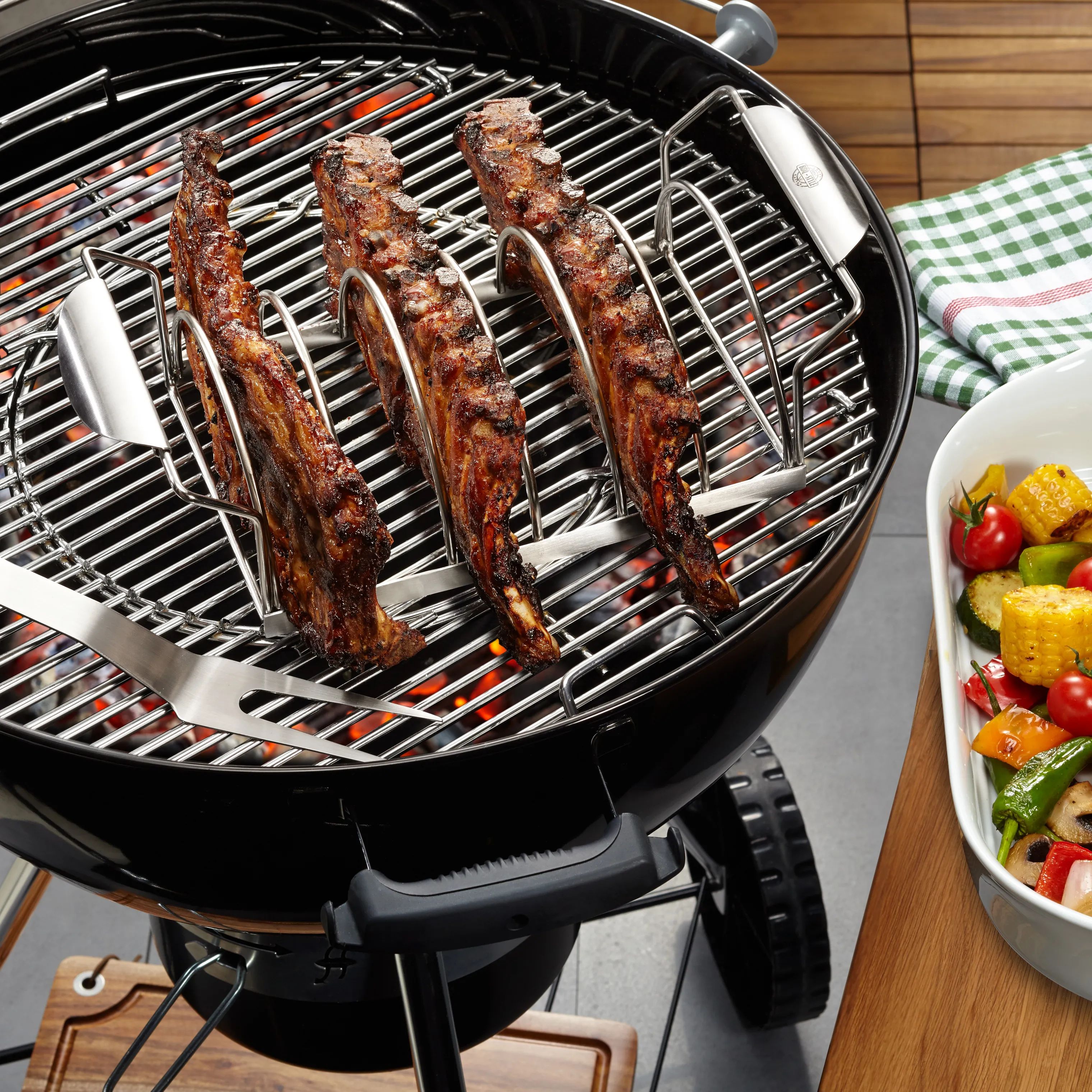 Gefu Grillredskaber Sparerib- Og Stegholder i Sølv, 2