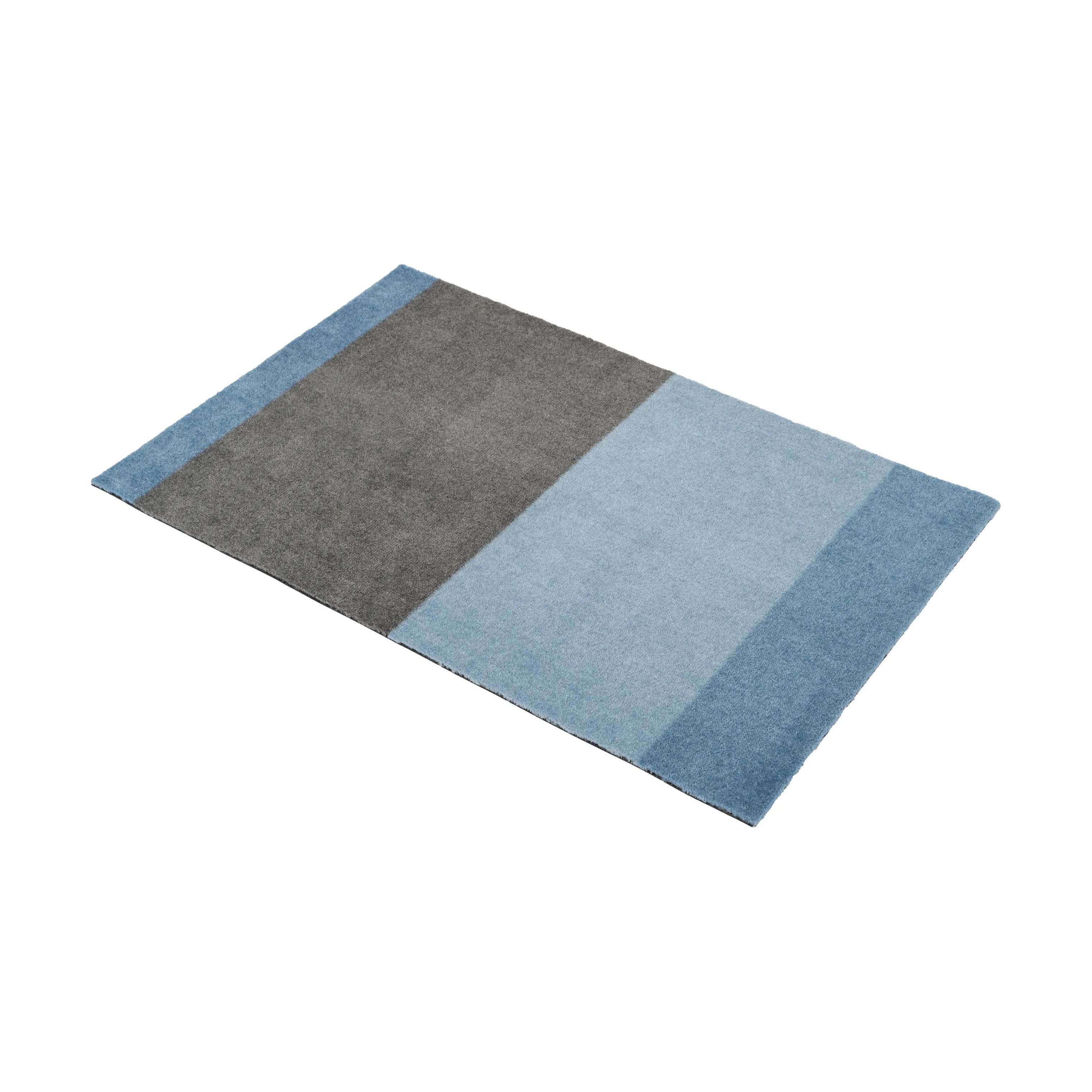 Tica Copenhagen Dørmåtter Stripes Horisontal Gulvmåtte i blå/steelgrey, B60 x L90 cm, 4