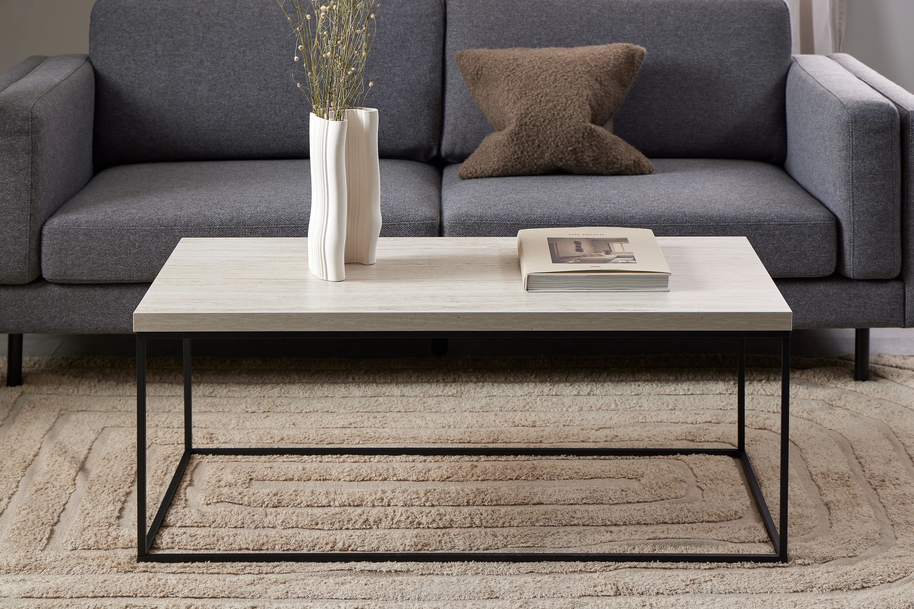 CASA Living Sofaborde Barossa Sofabord i Beige, B110 x L55 cm, 3