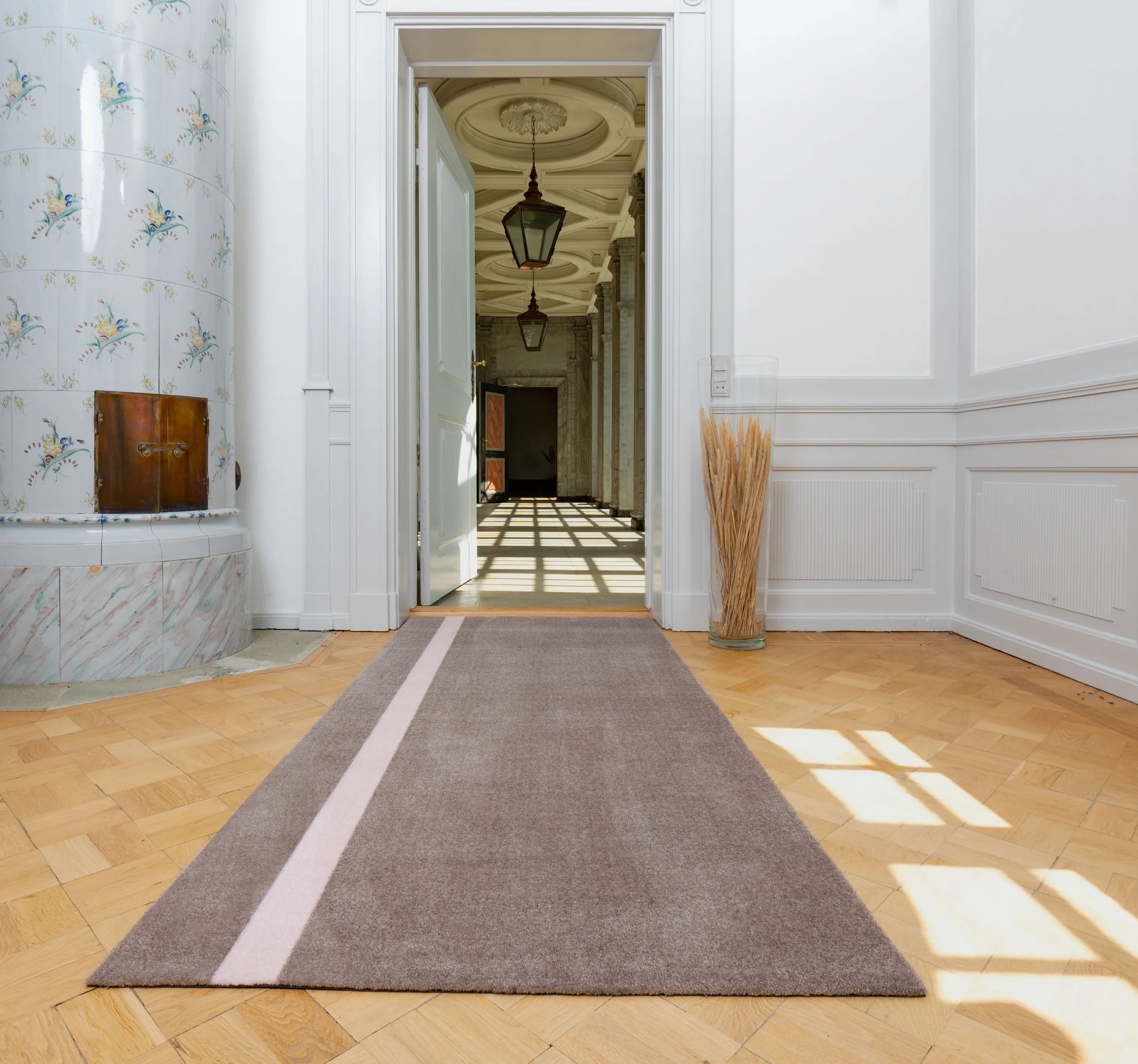 Tica Copenhagen Gulvtæpper Stripes Vertikal Gulvtæppe i Sand/rosa, B90 x L200 cm, 3