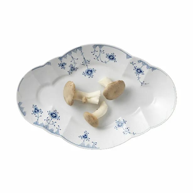 Royal Copenhagen Serveringsfade Blå Elements Fad i Koboltblå/hvid, 38,5 cm, 4