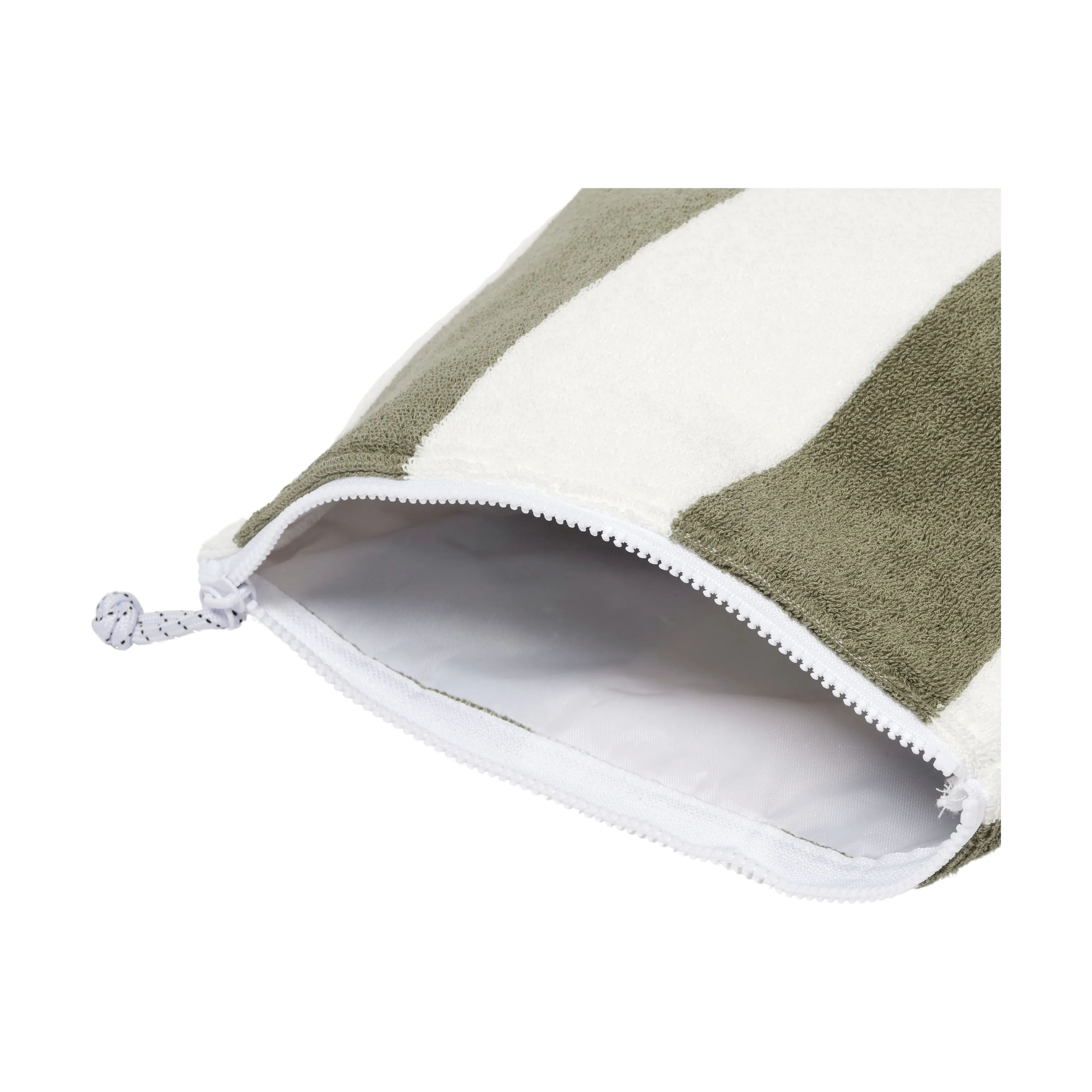 Sunnylife Øvrigt interiør The Vacay Terry Strandpouch i Olive stripe, 4