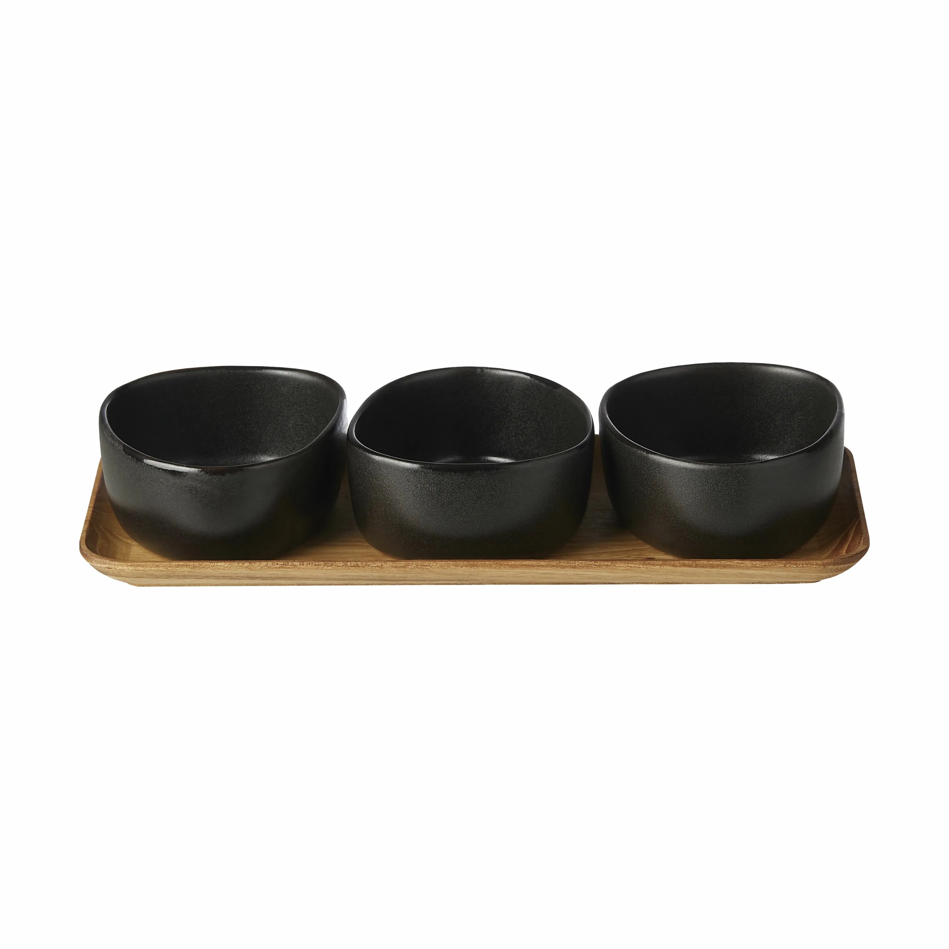 RAW by Aida Skåle RAW Organic Skål - 3 stk. i Titanium Black, 1