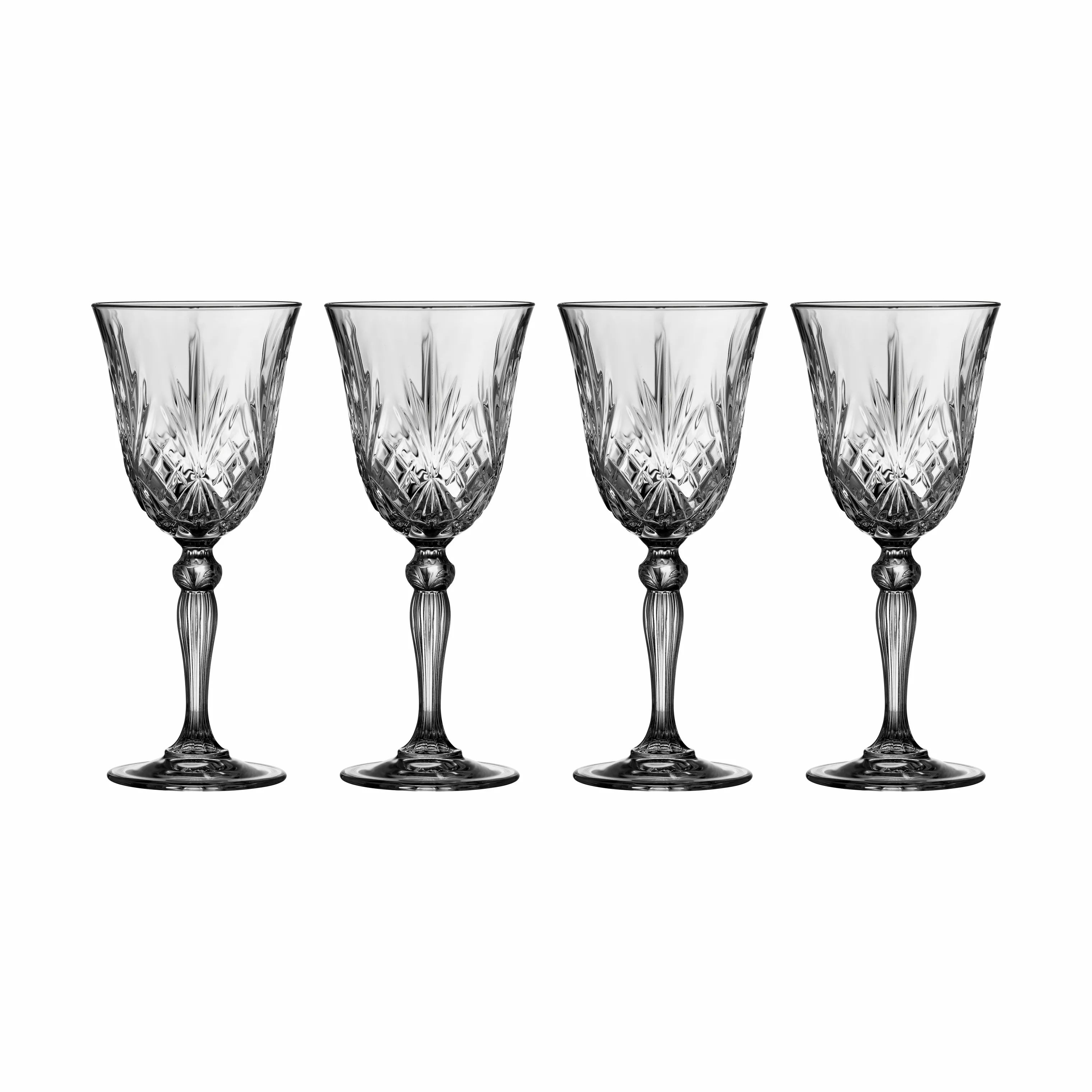 Lyngby Glas Rødvinsglas Melodia Rødvinsglas - 4 stk. i Klar, 27 cl, 3