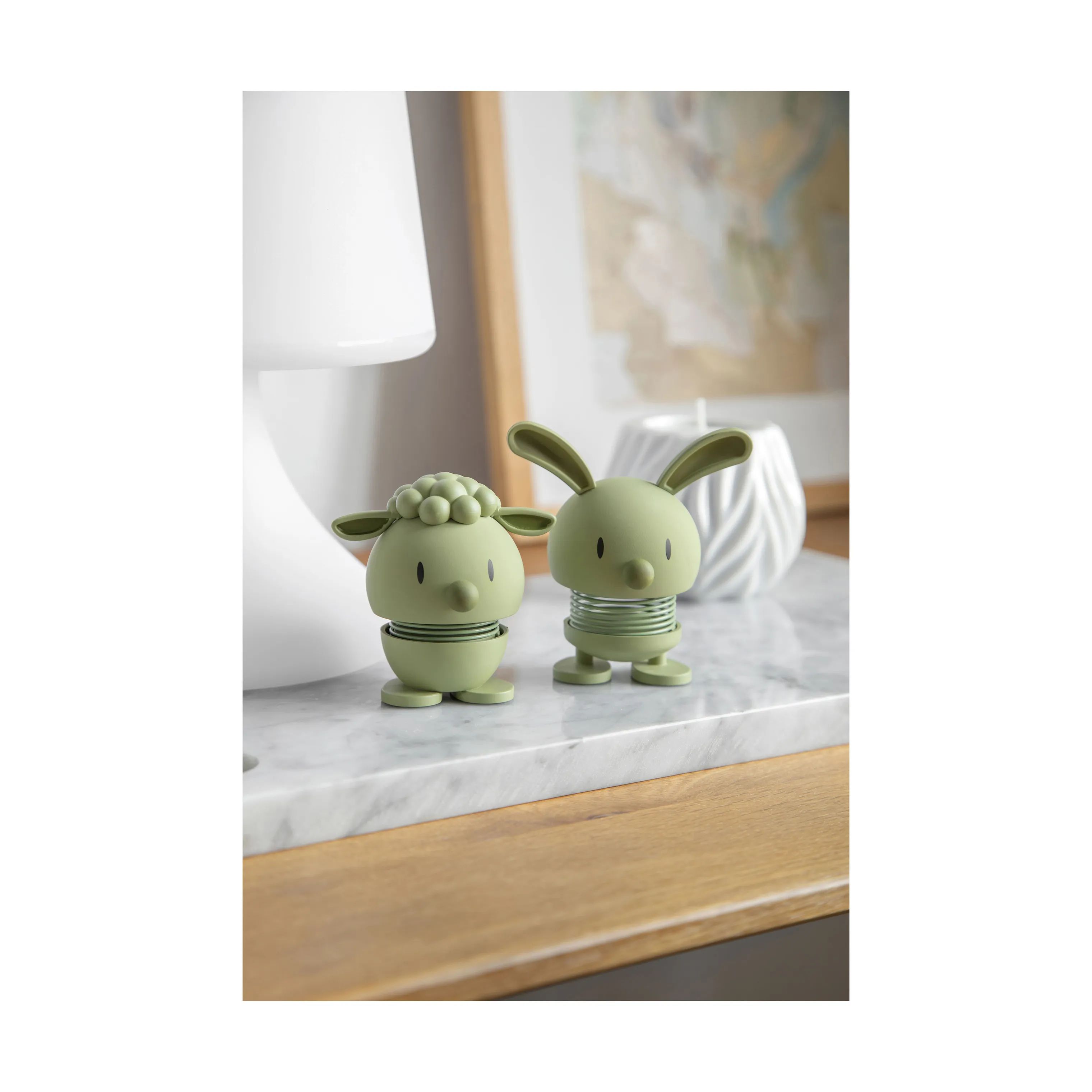 Hoptimist Dyrefigurer Animals - Soft Lambert i Olive, 3