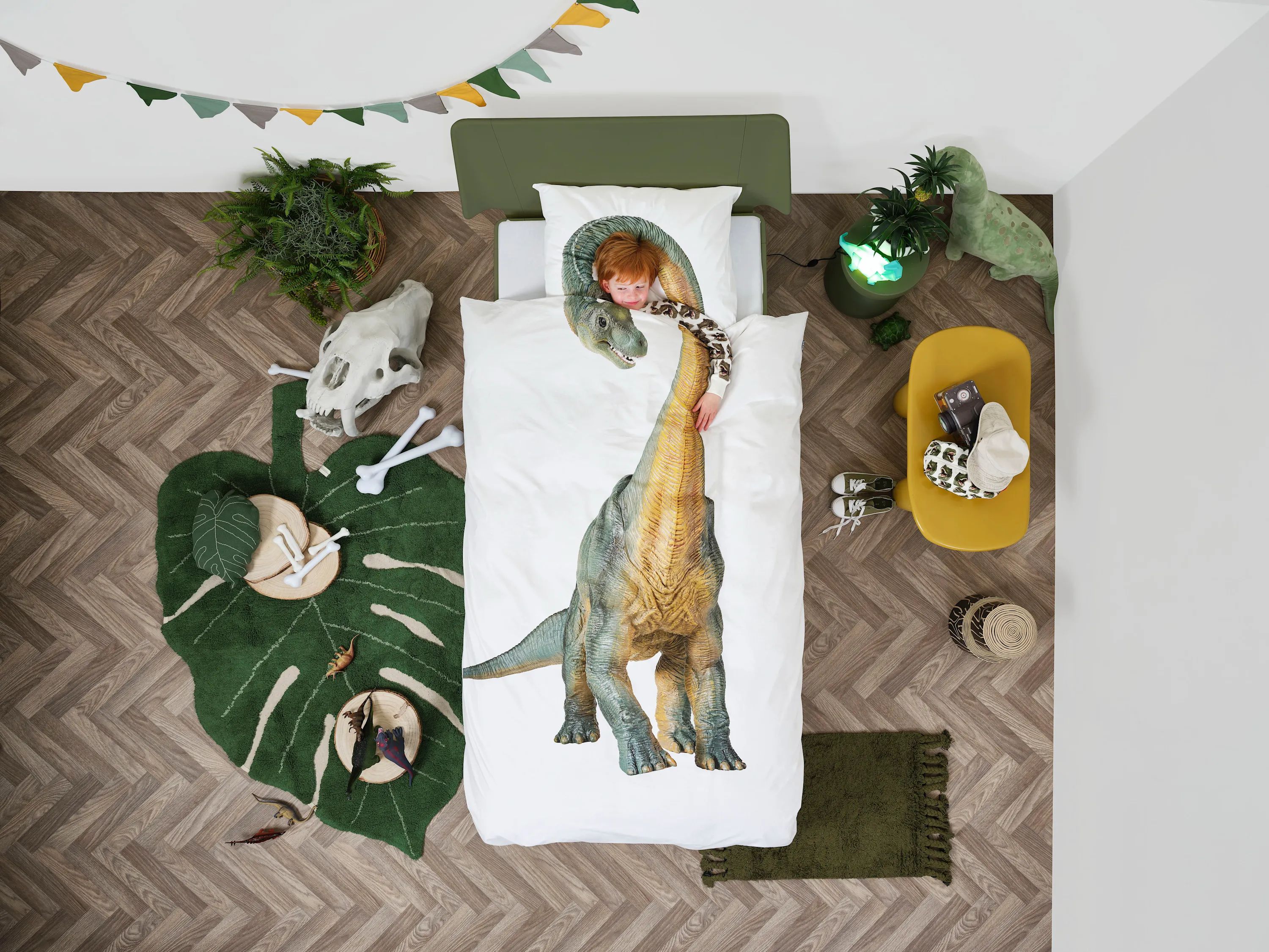 SNURK Sengetøj Sengetøj i Hvid brontosaurus, 3