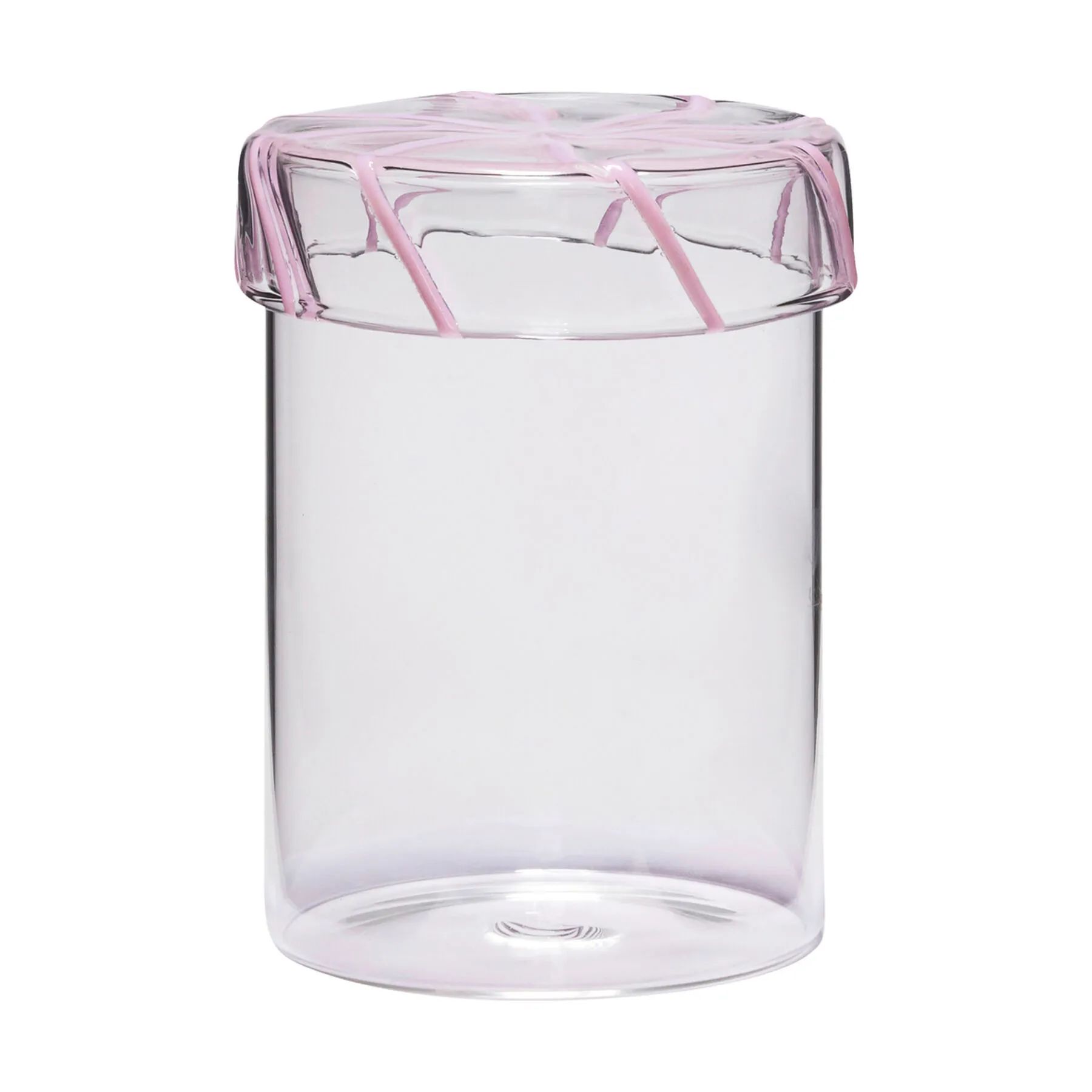 Hübsch Opbevaringsglas Heir Opbevaringsglas i Klar/Lyserød, 1