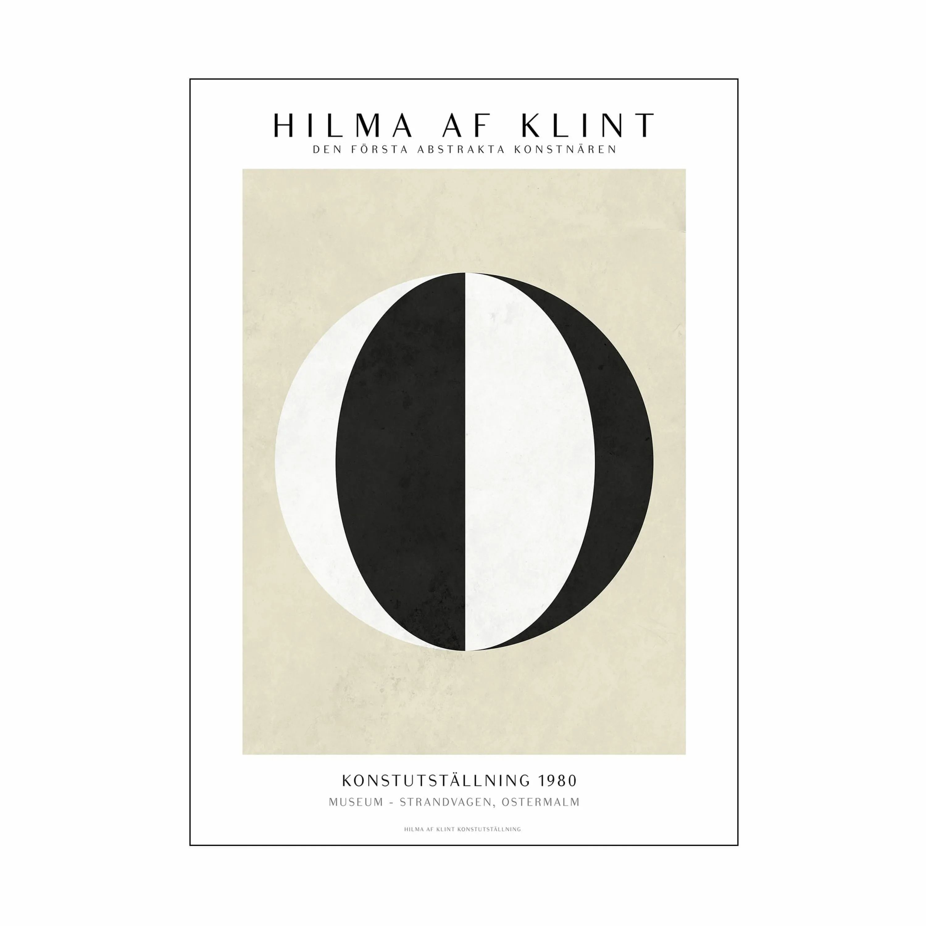 Poster&Frame Plakater Hilma af Klint Plakat i Sort/hvid, B70 x L100 cm, 1